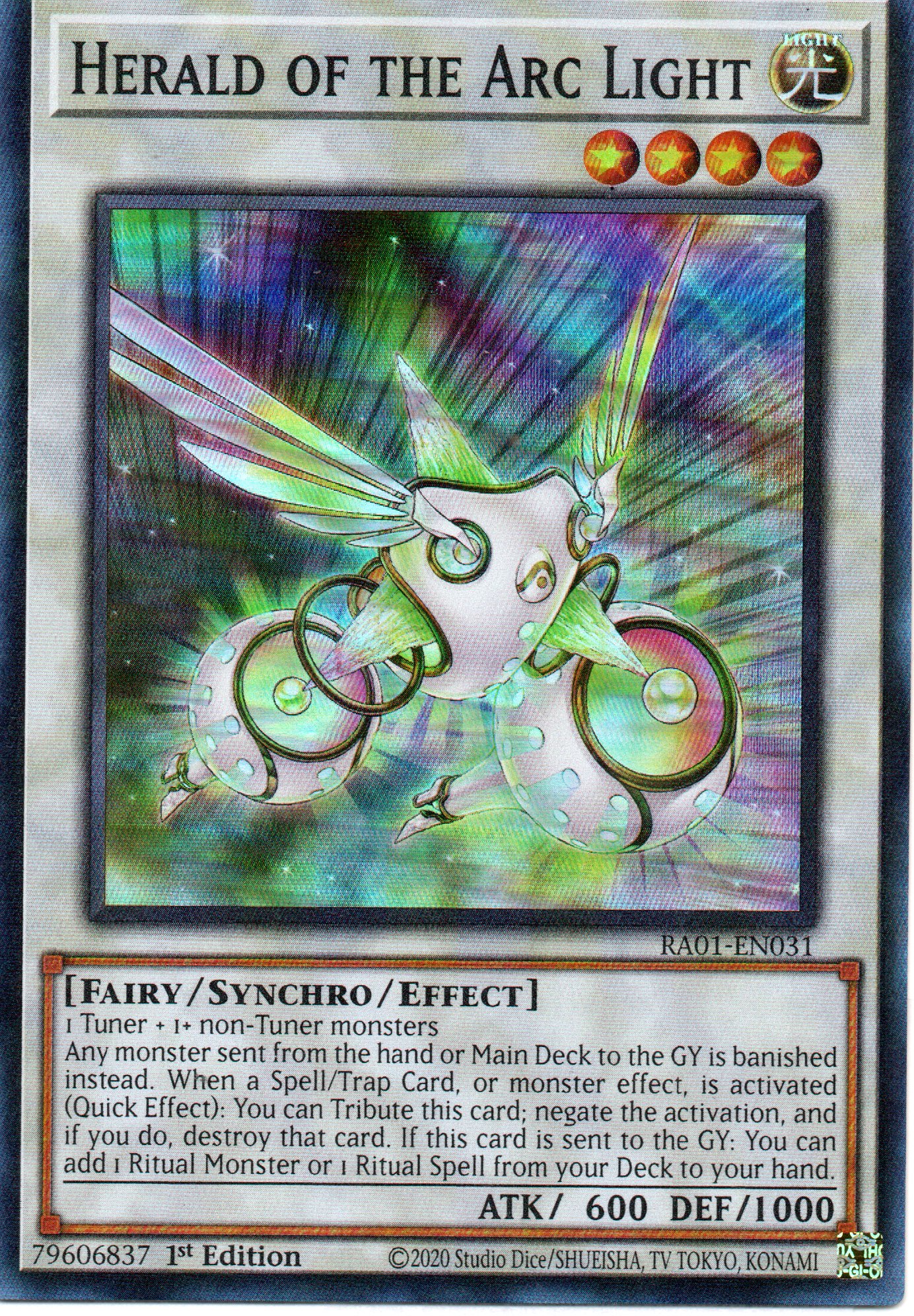 Herald of the Arc Light RA01-EN031 Super rare