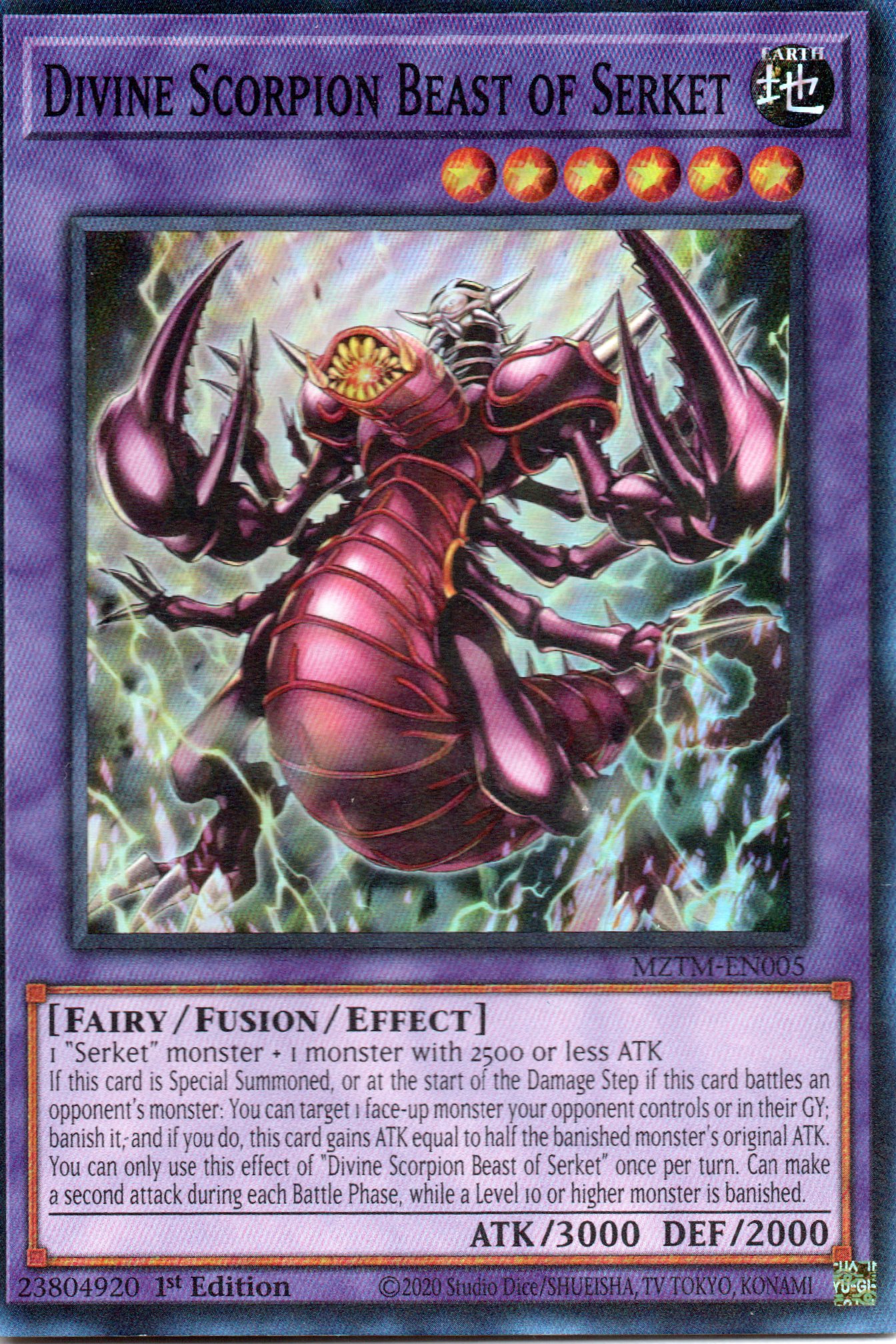 Divine Scorpion Beast of Serket MZTM-EN005 Super rare