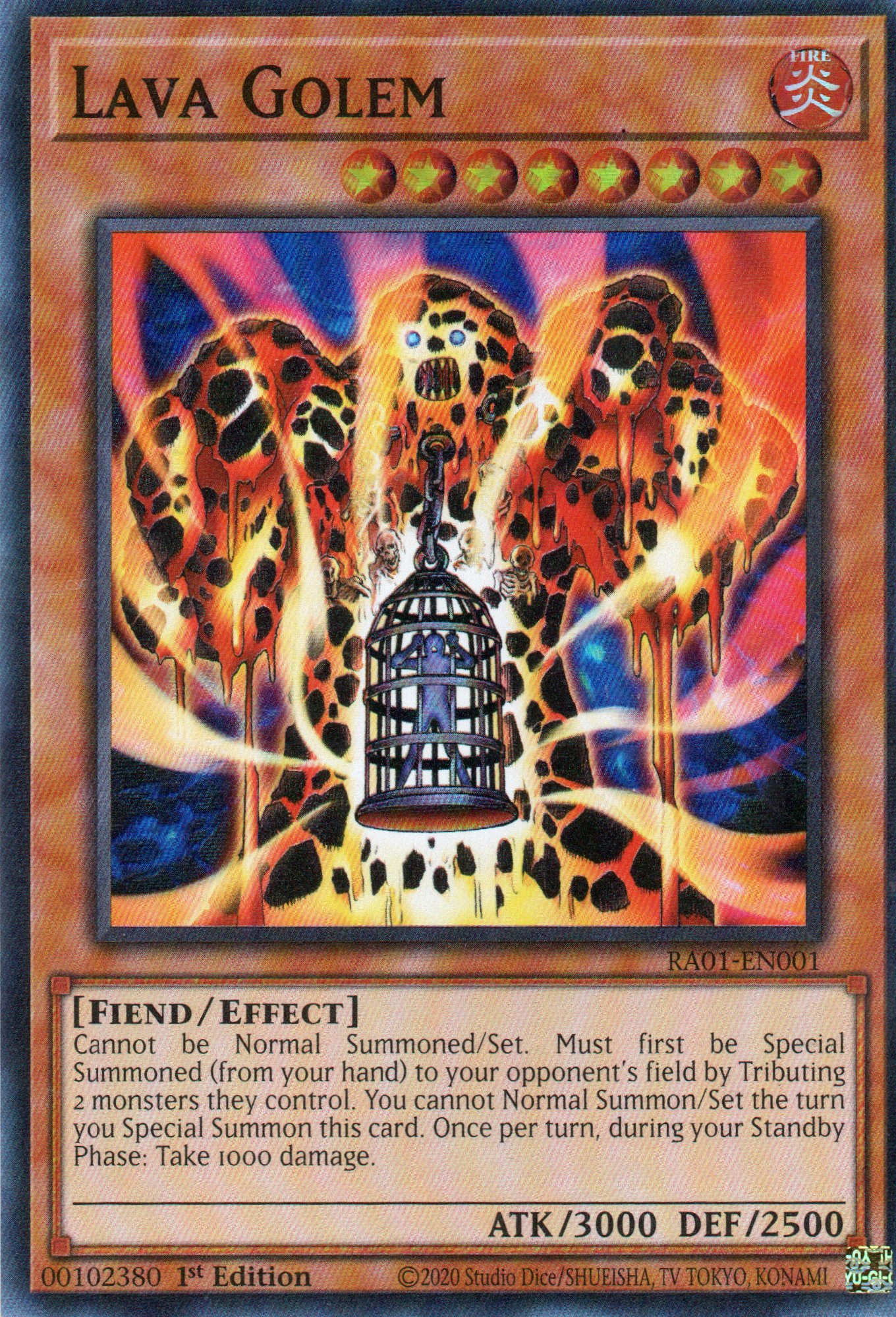 Lava Golem RA01-EN001 Super rare