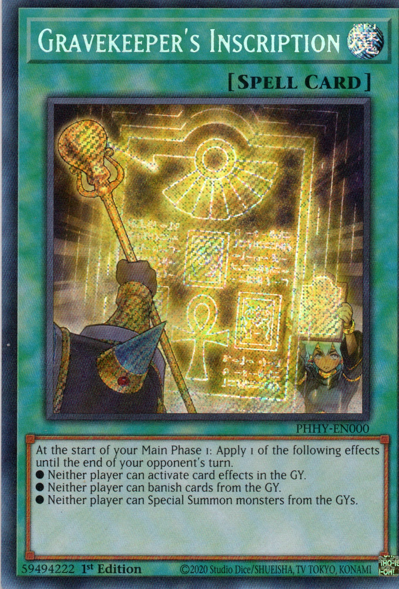Gravekeeper´s Inscription PHHY-EN000 Secret rare