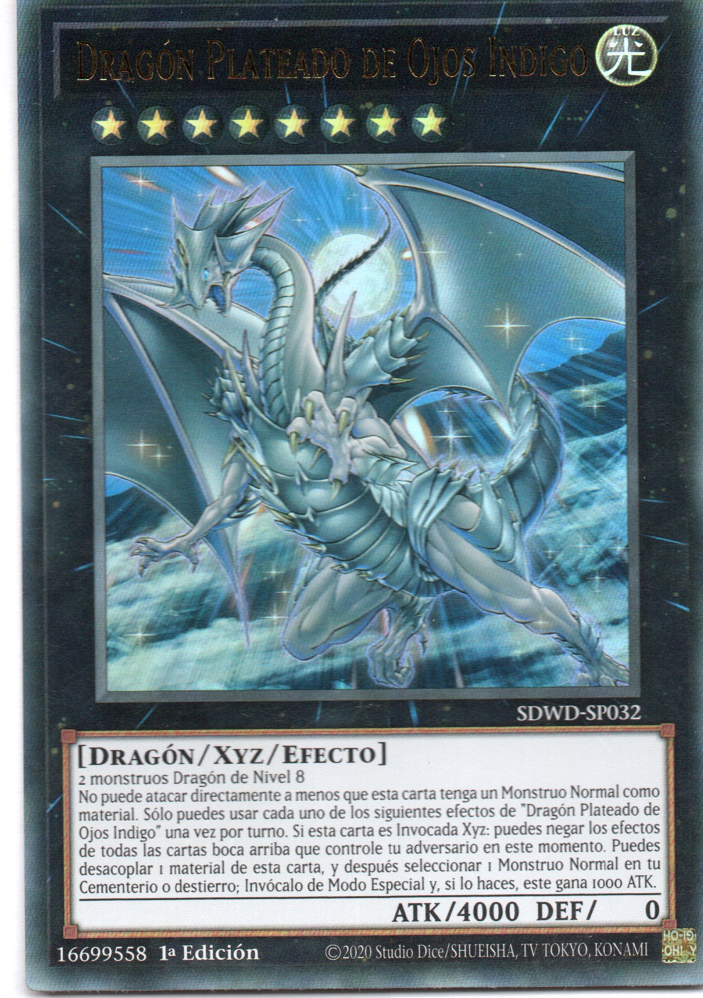 Dragon Plateado de Ojos Indigo SDWS-SP032 Ultra rare