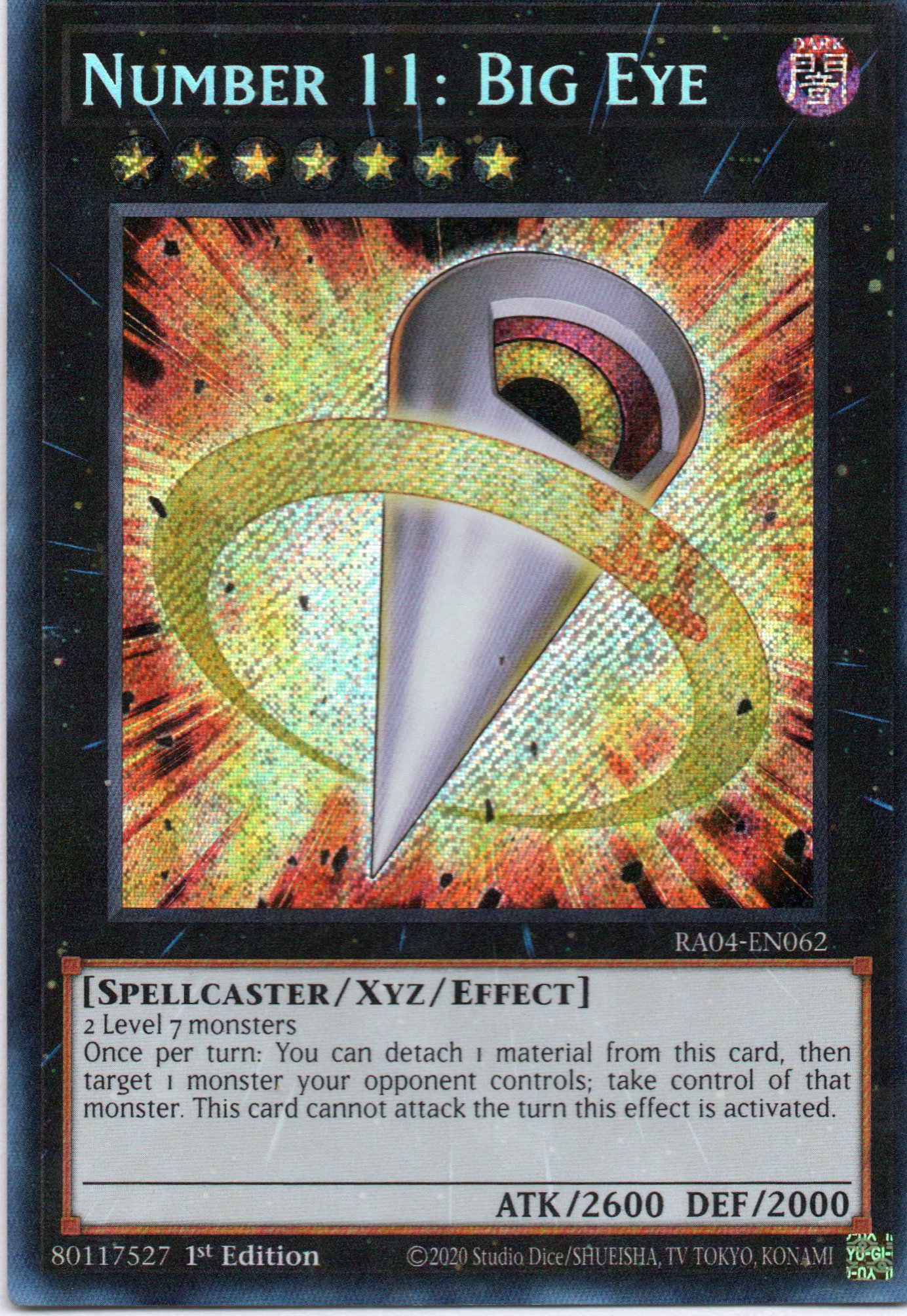 Number 11: Big Eye RA04-EN062 Secret rare