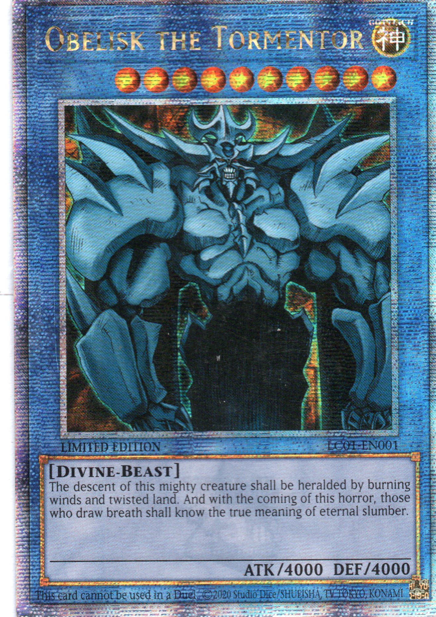Obelisk the Tormentor LC01-EN001 Quarter rare