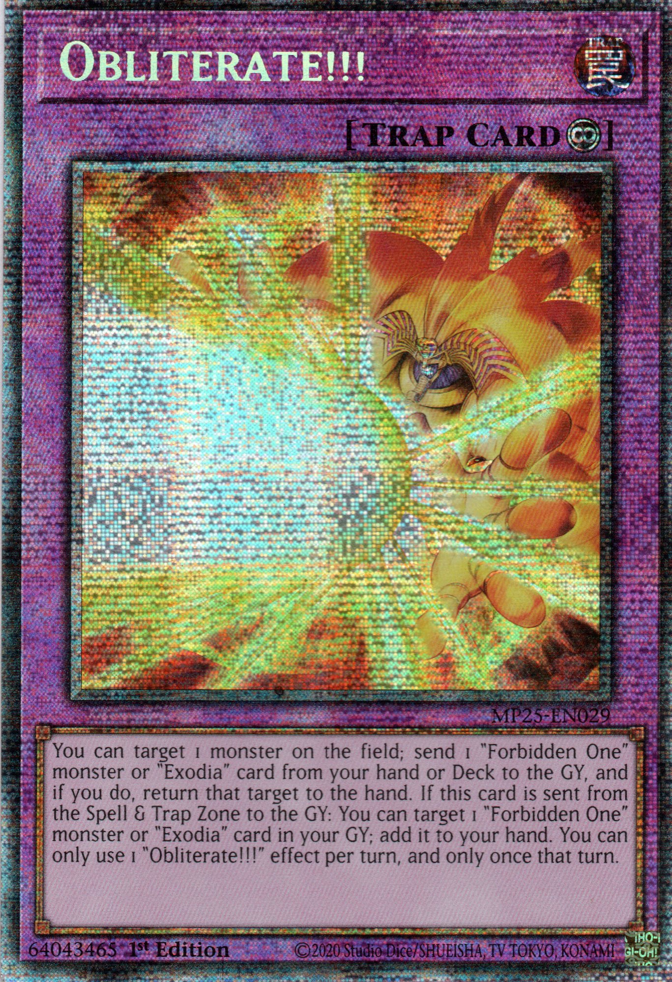 Obliterare!!! MP25-EN029 Starlight rare