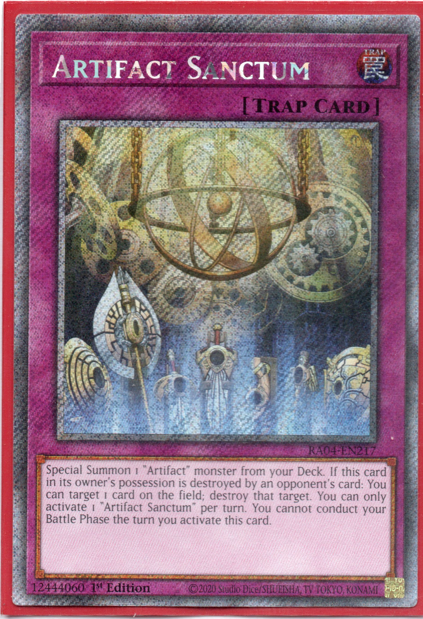 Artifact Sanctum RA04-EN217 Platinum rare