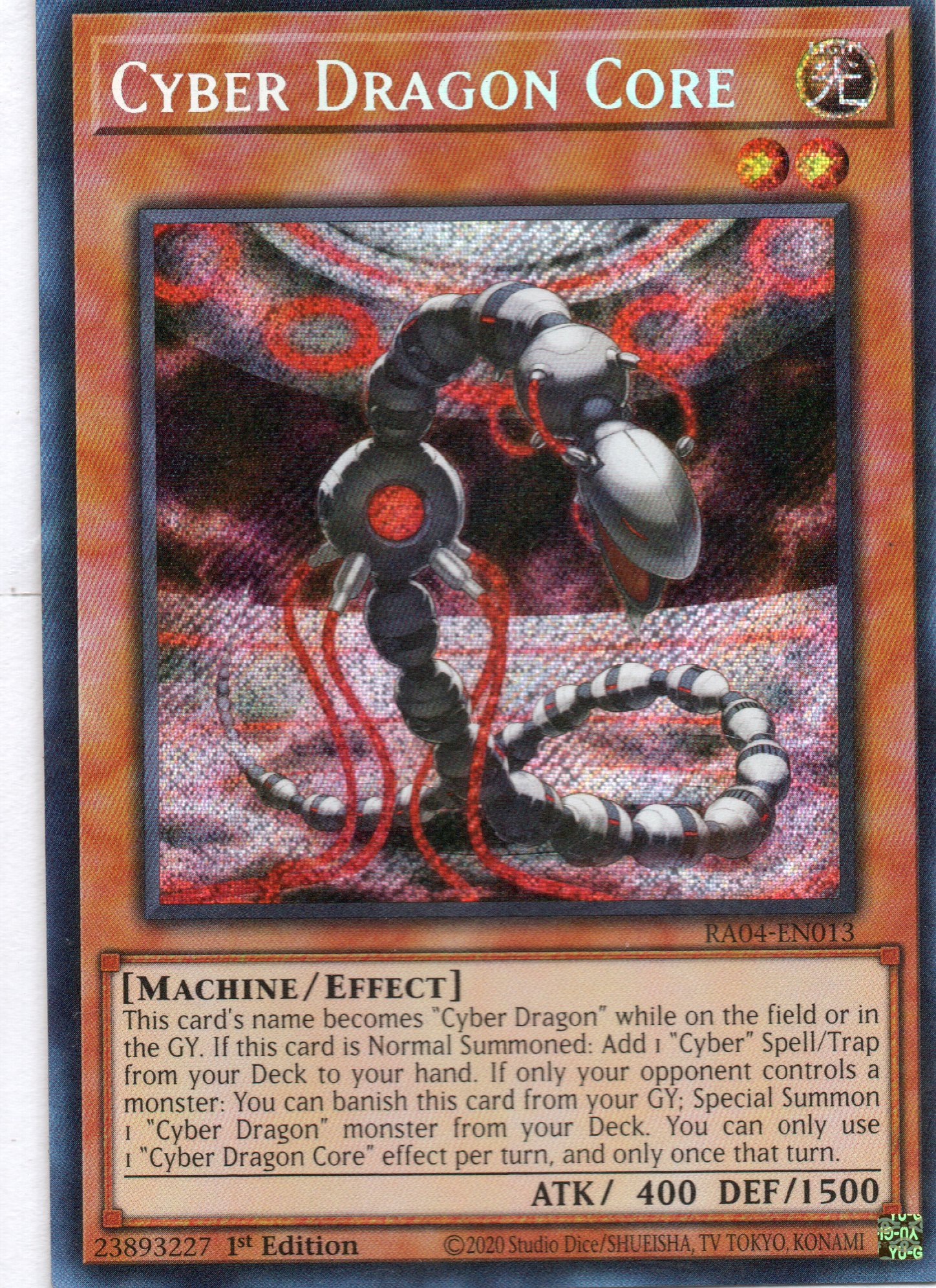 Cyber Dragon Core RA04-EN013 Secret rare