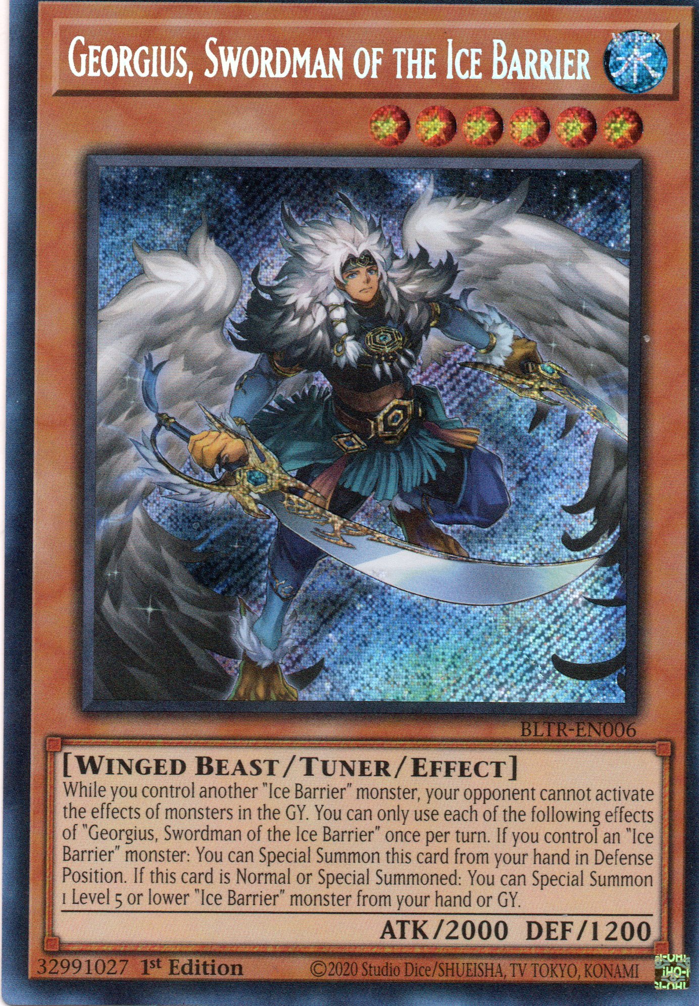 Georgius, Swordman of the Ice Barrier BLTR-EN006 Secret rare