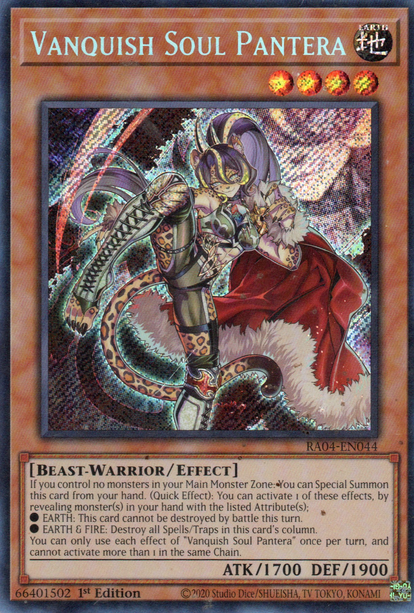 Vanquish Soul Pantera RA04-EN044 Secret rare