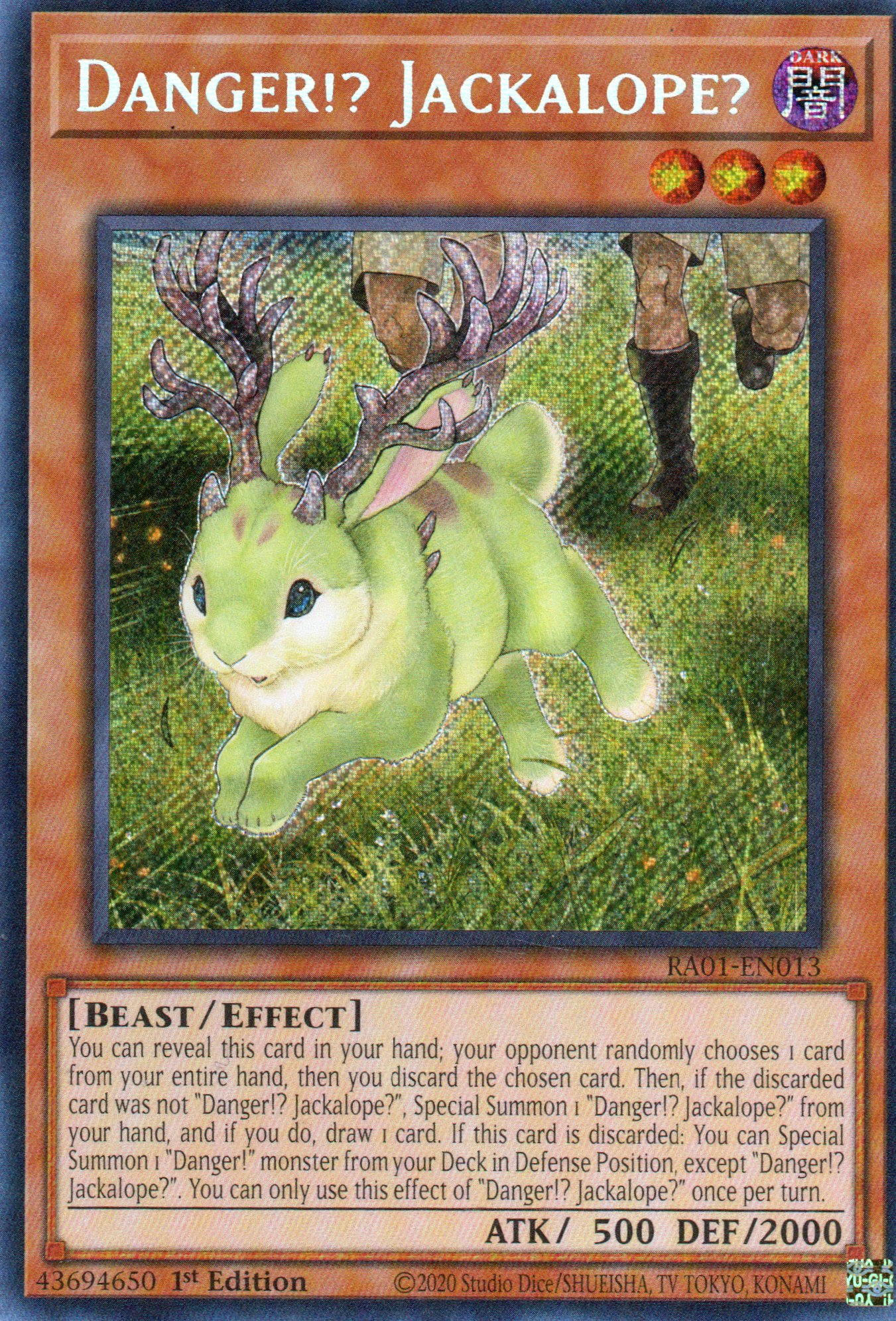 Danger!? Jackalope¡? RA01-EN013 Secret rare