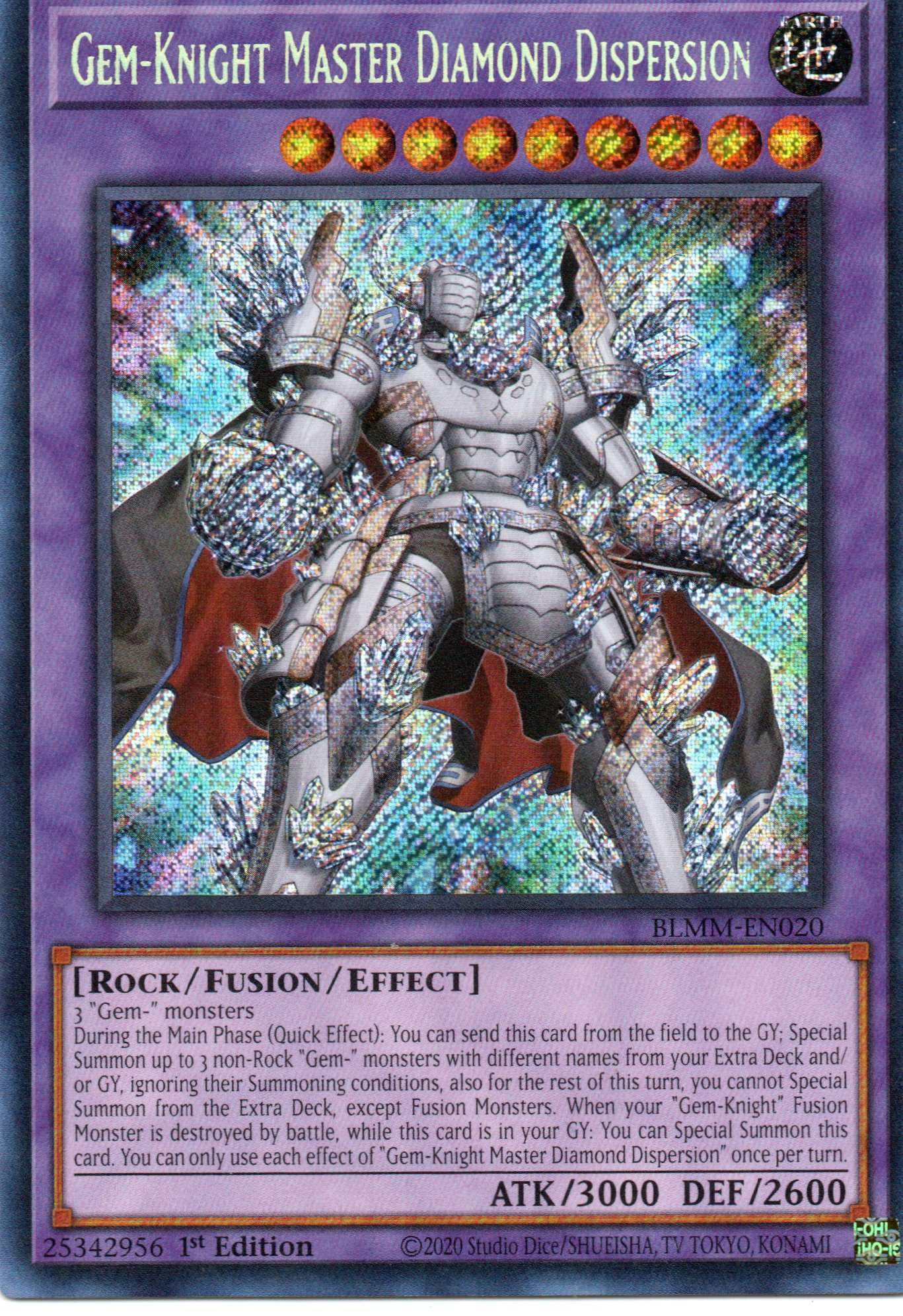 Gem-Knight Master Diamond Dispersion BLMM-EN020 Secret rare
