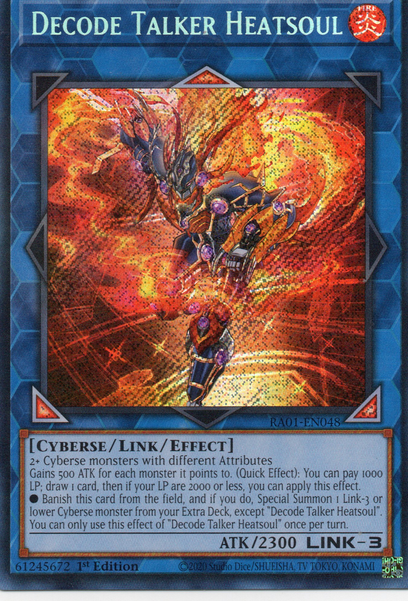 Decode Talker Heatsoul RA01-EN048 Secret rare