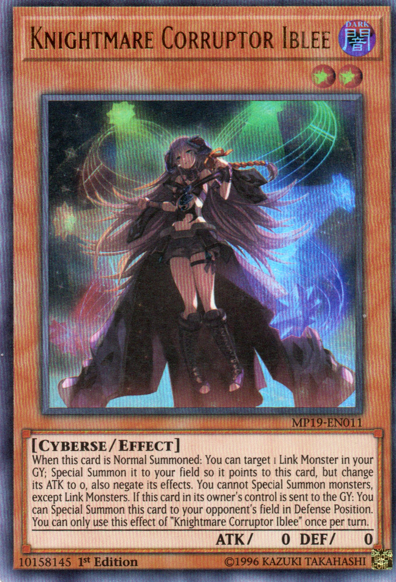 Knightmare Corruptor Iblee MP19-EN011 Ultra rare