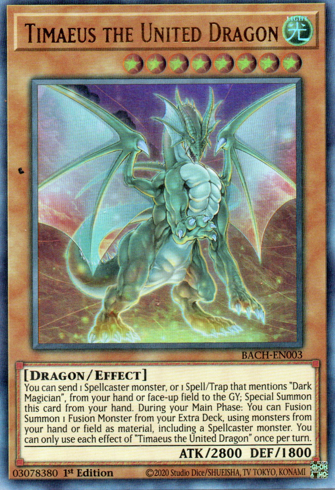 Timaeus the United Dragon BACH-EN003 Ultra rare