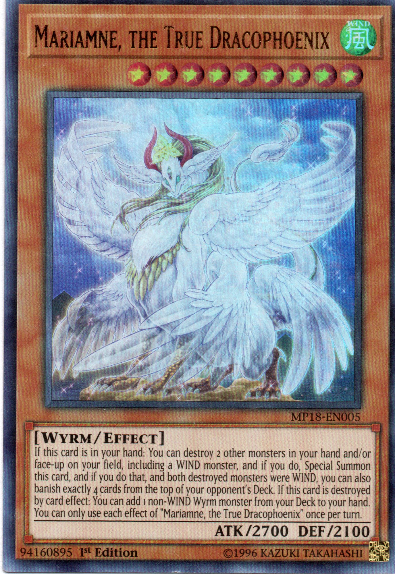 Mariamne, the True Dracophoenix MP18-EN005 Ultra rare