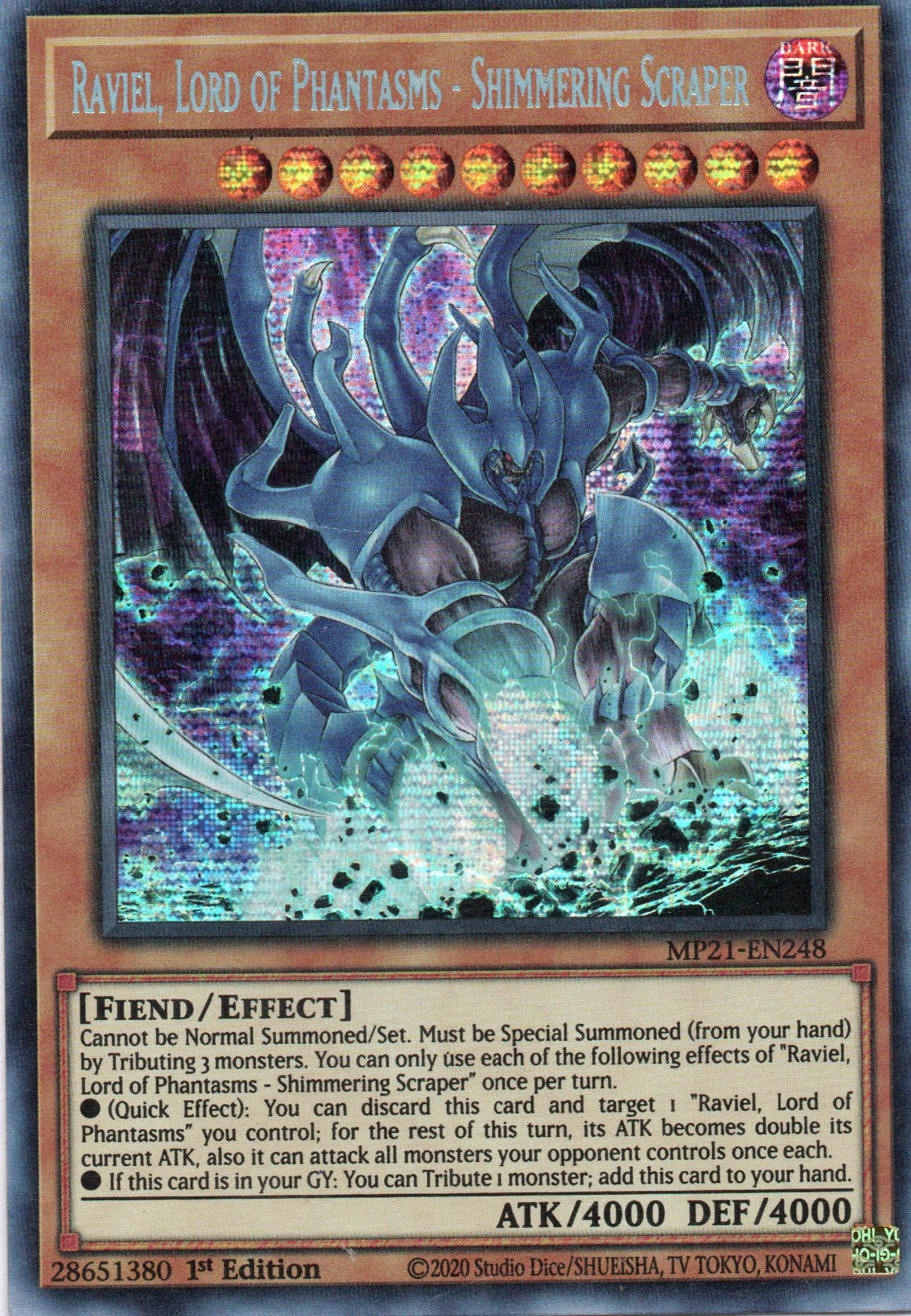 Raviel, Lord of Phantasms - Shimmering Scraper MP21-EN248 Secret rare