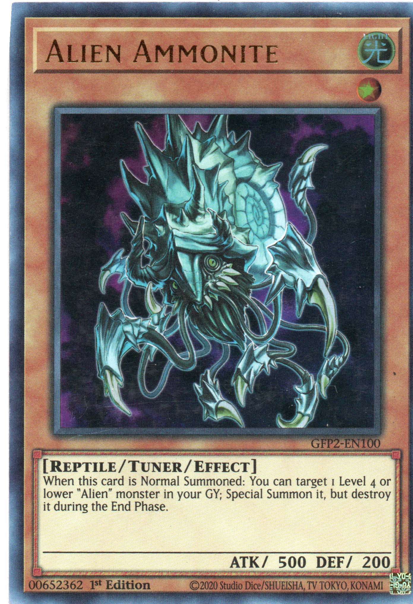 Alien Ammonite GFP2-EN100 Ultra rare