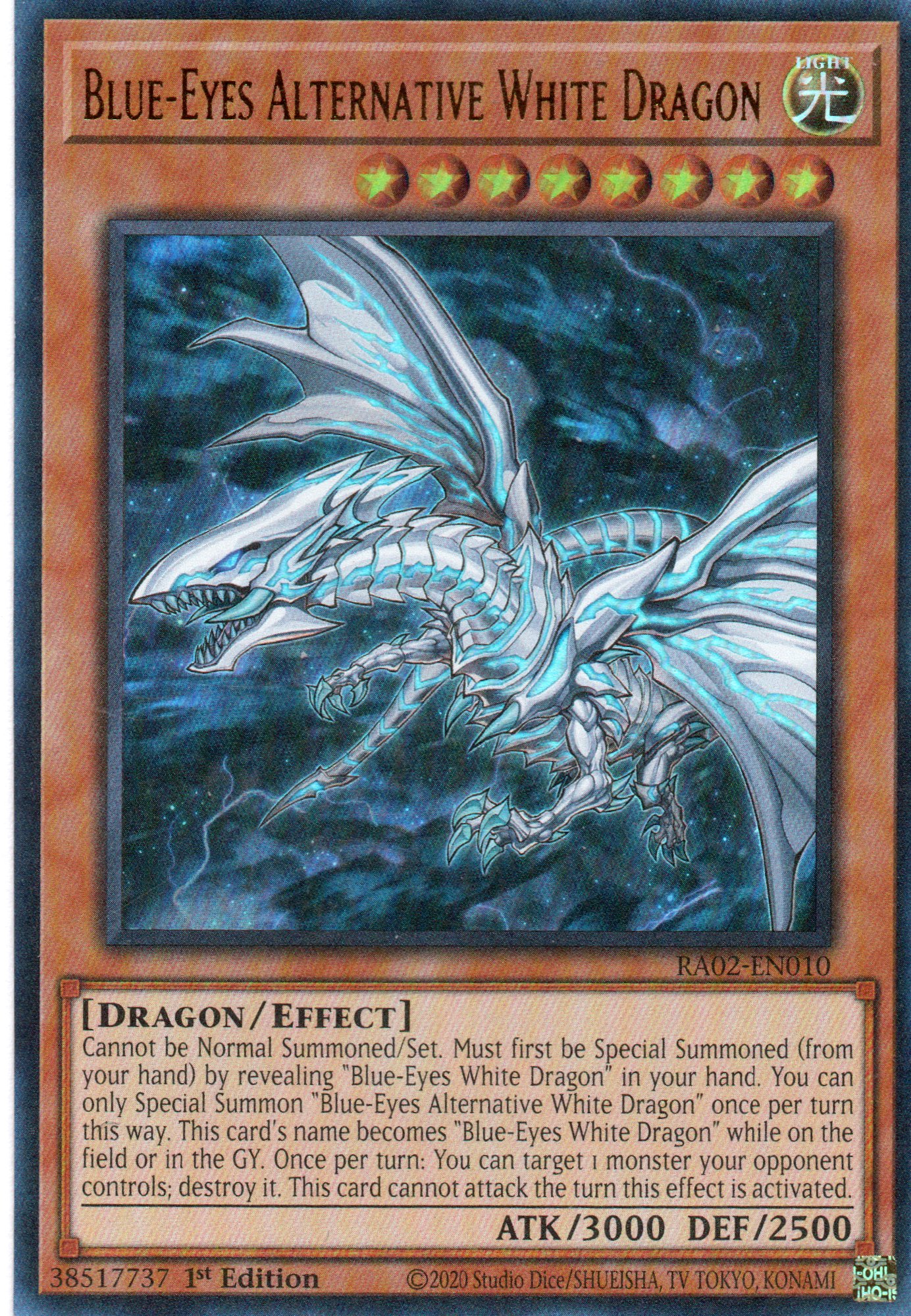 Blue-Eyes Alternative White Dragon RA02-EN010 Ultra rare