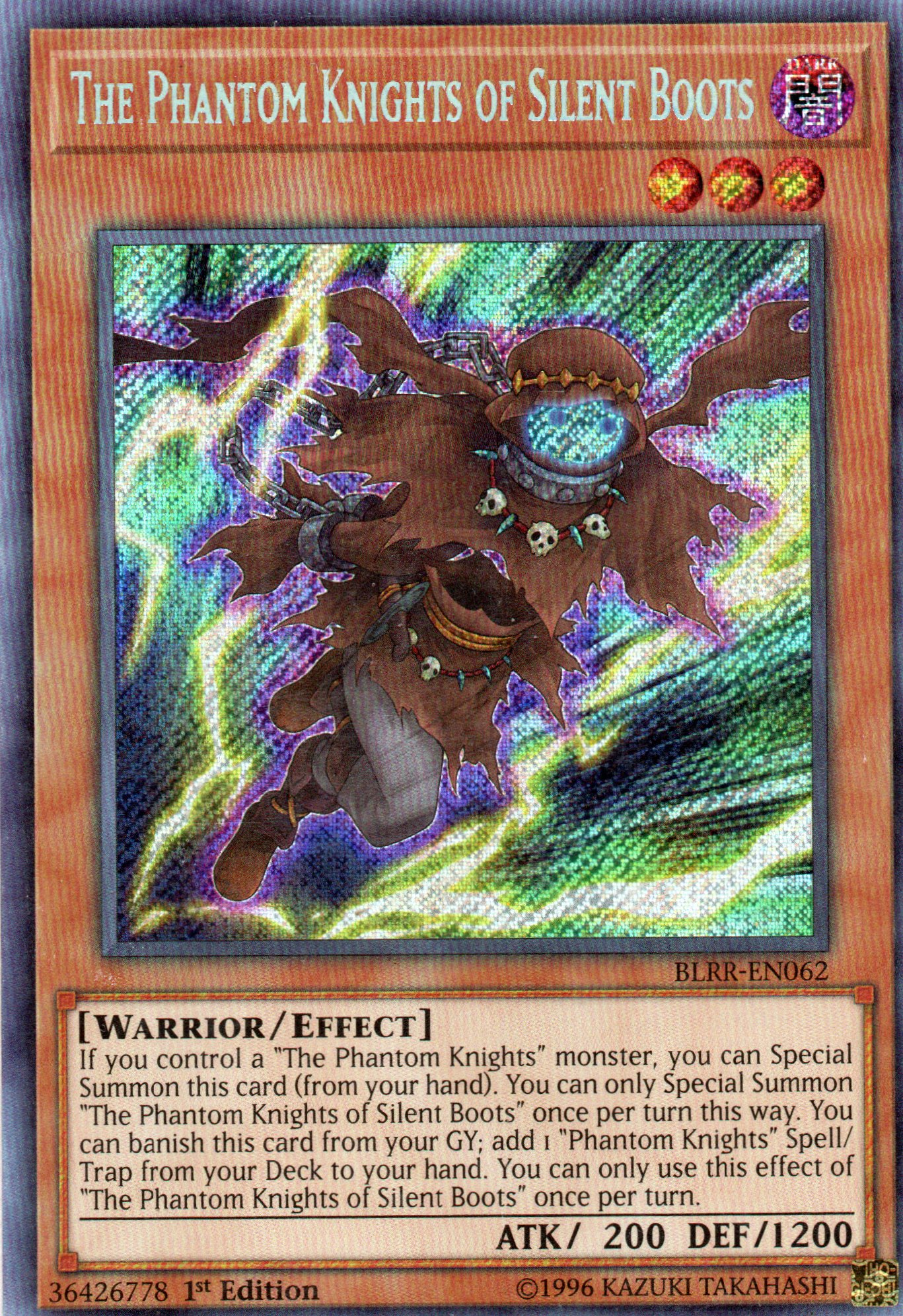 The Phantom knights of Silent Boots BLRR-EN062 Secret rare