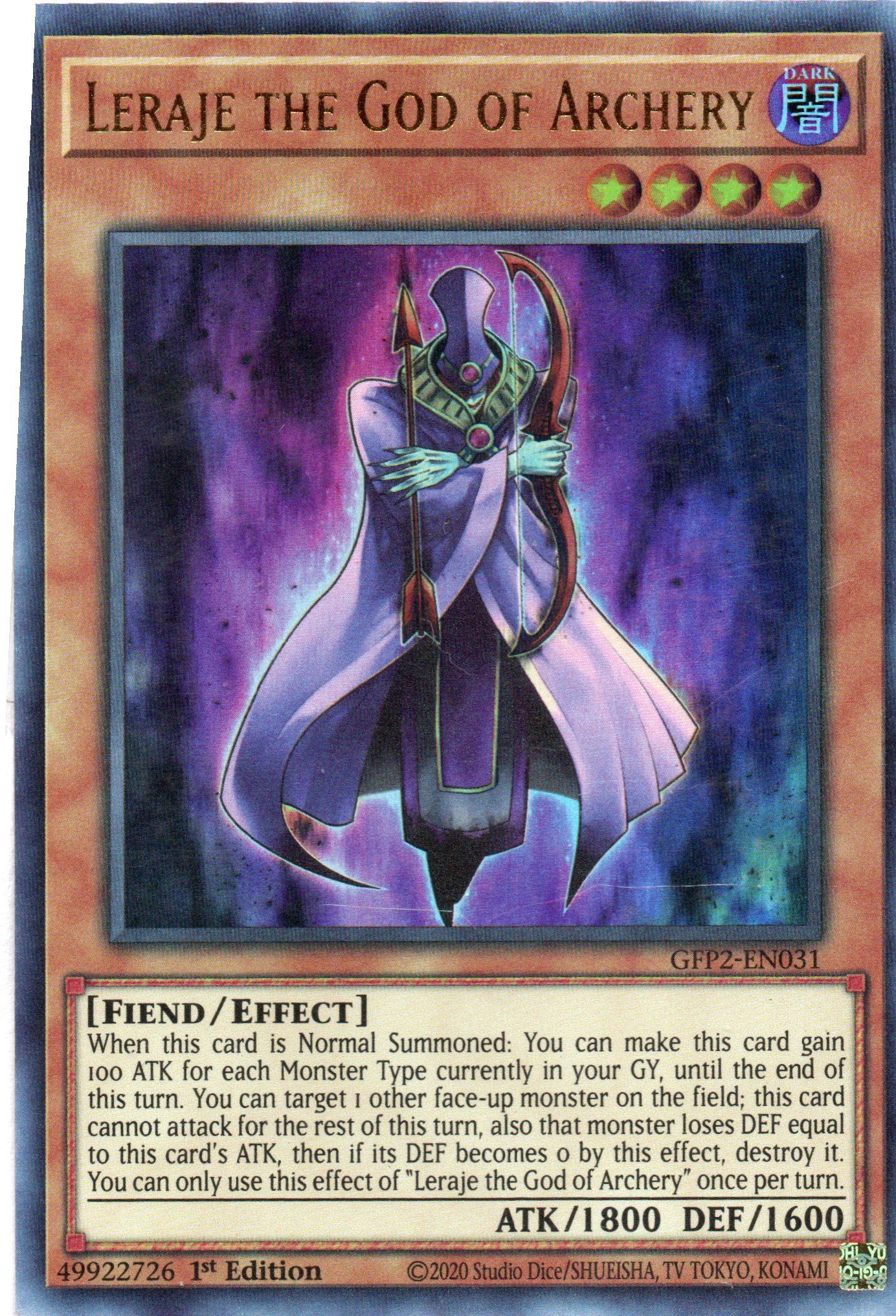 Leraje the God of Archery GFP2-EN031 Ultra rare