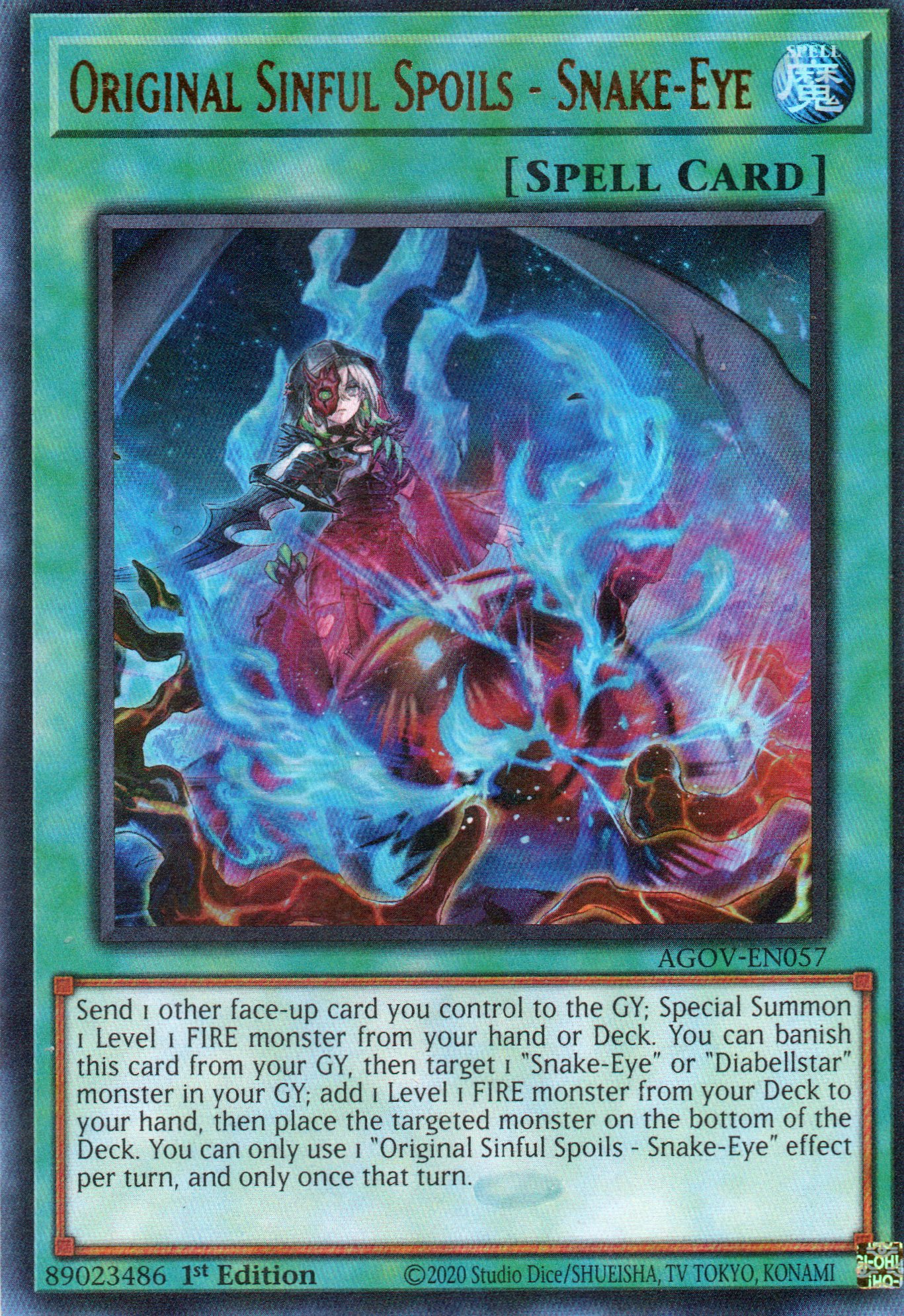 Original Sinful Spoils - Snake-Eye AGOV-EN057 Ultra rare
