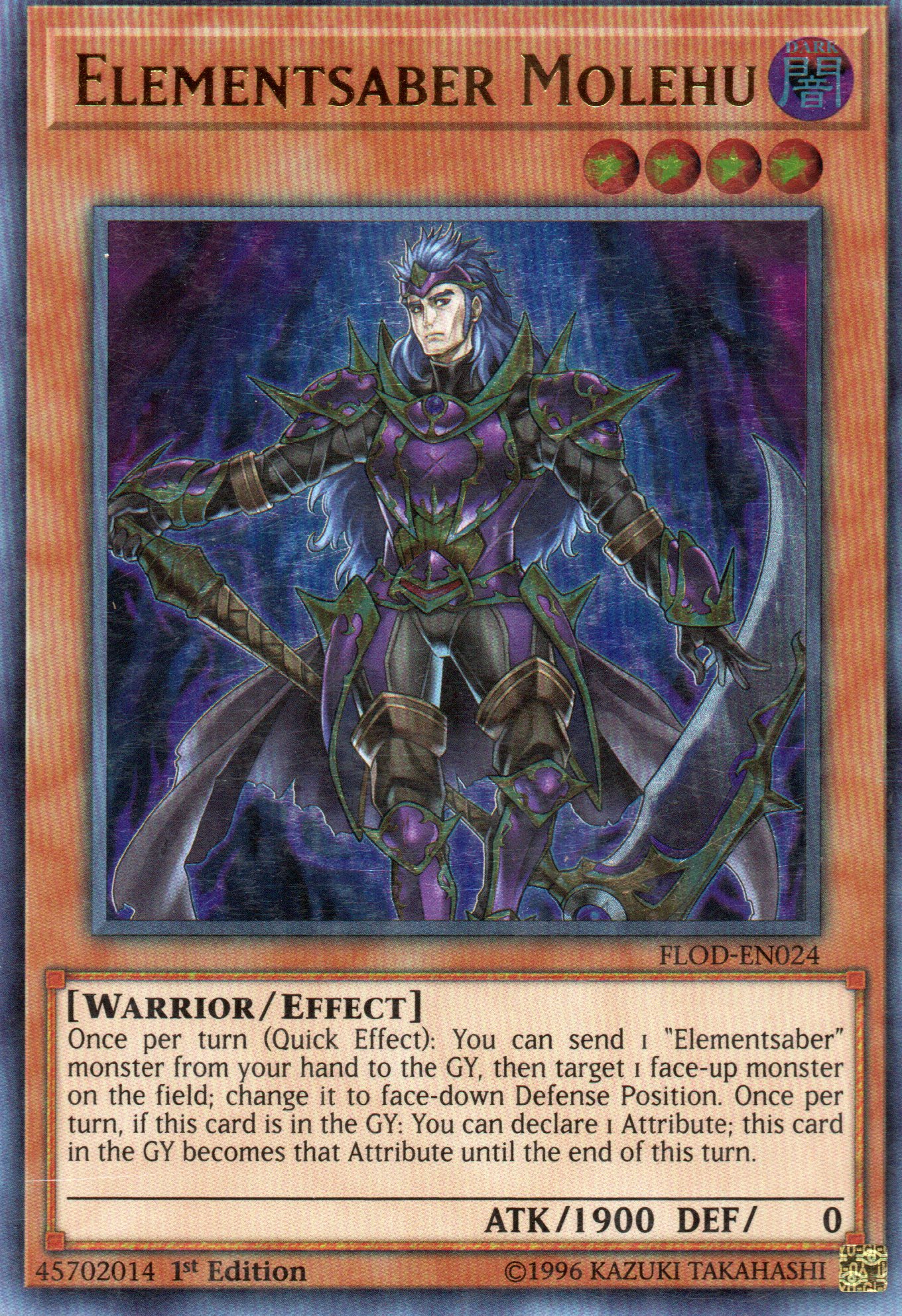 Elementalsaber Molehu FLOD-EN024 Ultra rare