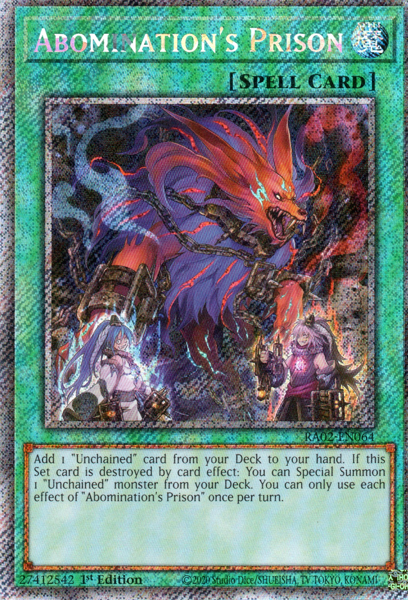 Abomination´s Prison RA02-EN064 Platinum rare