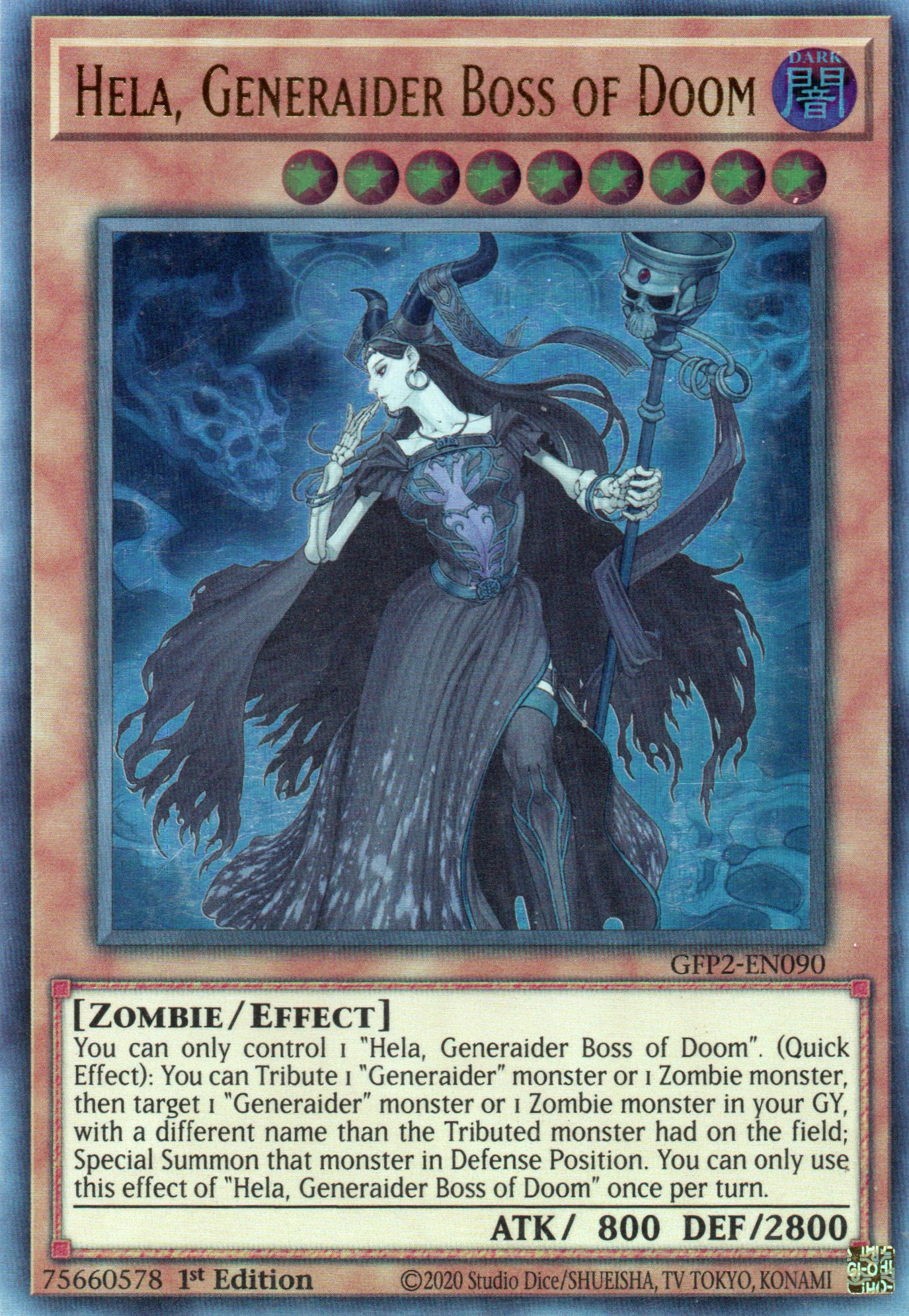Hela, Generaider Boss of Doom GFP2-EN090 Ultra rare