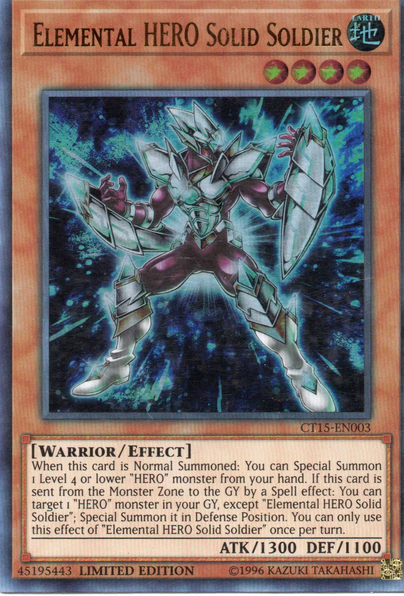 Elemental Hero Soild Soldier CT15-EN003 Ultra rare