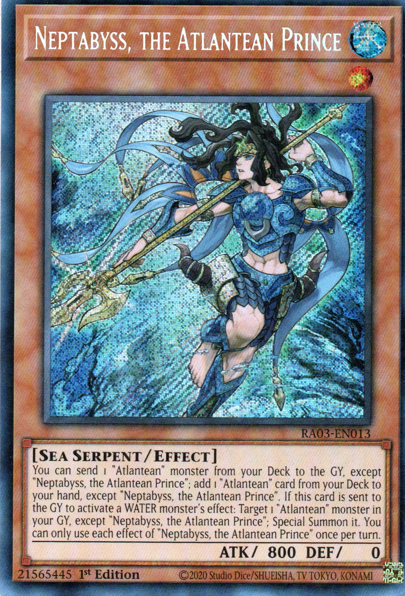 Neptabyss, the Atlantean Prince RA03-EN013 Secret rare