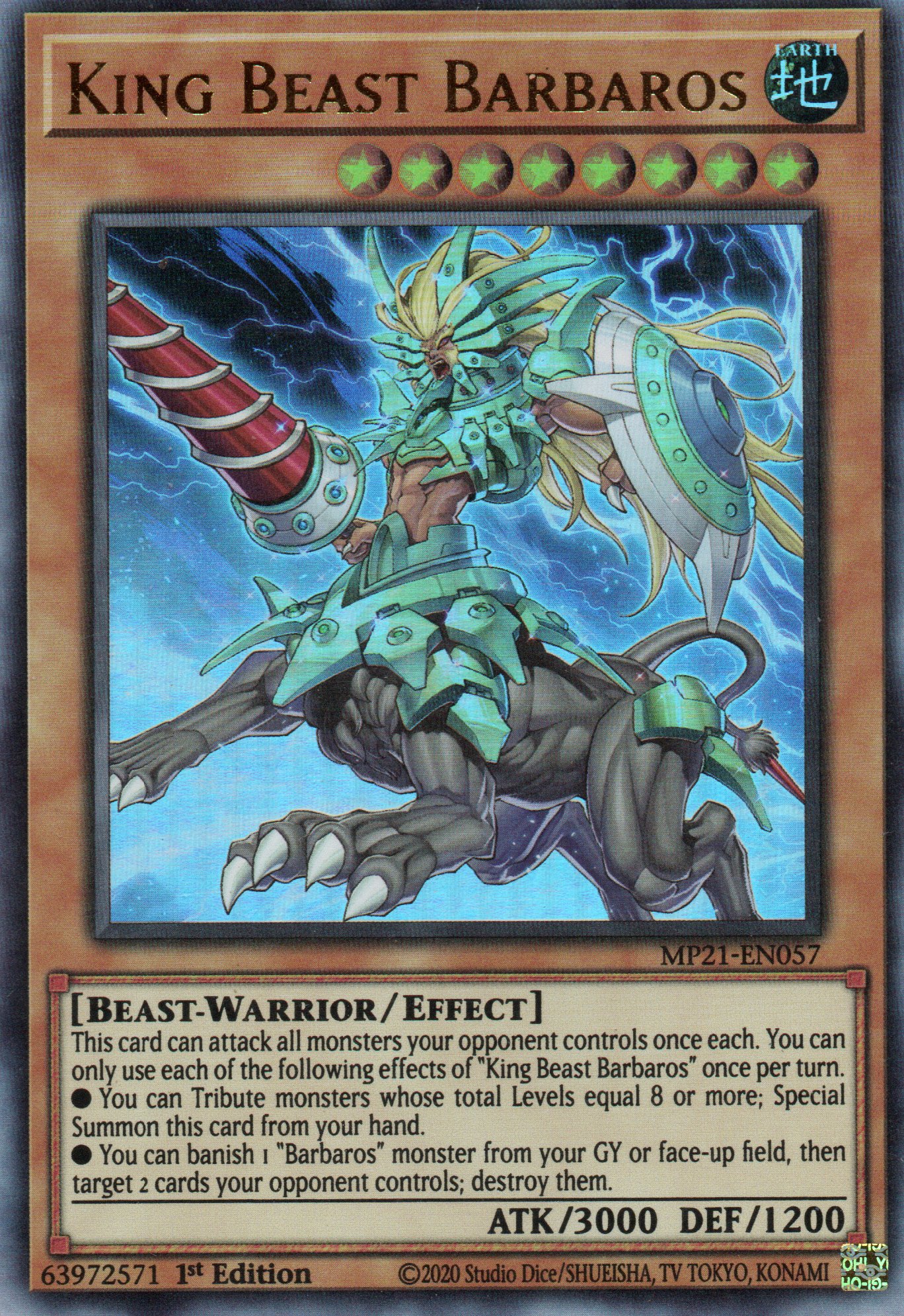 King Beast Barbaros MP21-EN057 Ultra rare
