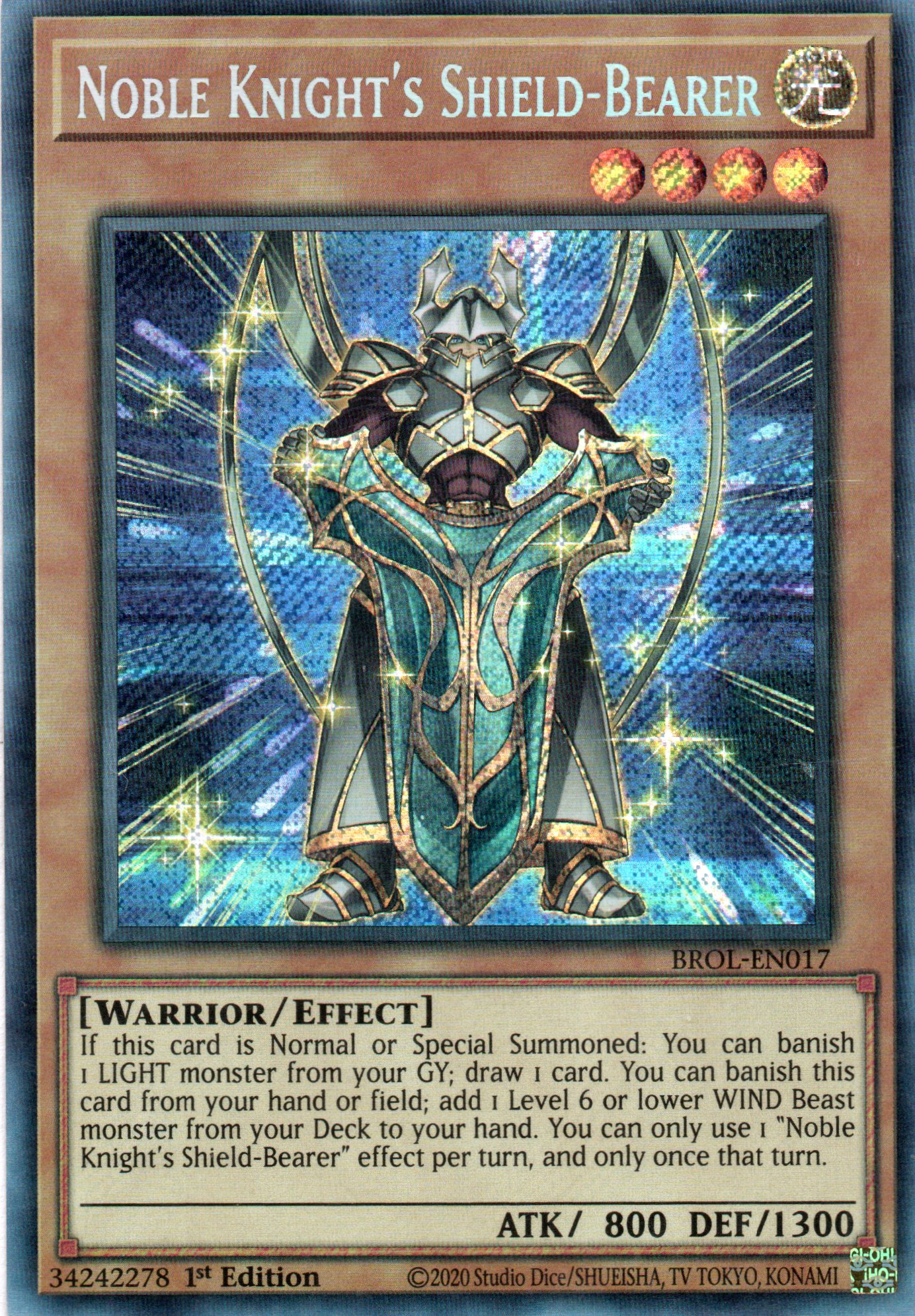 Noble Knight´s Shield-Bearer BROL-EN017 Secret rare