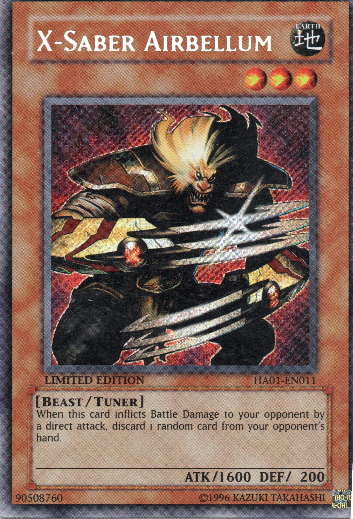 X-Saber Airbellum HA01-EN011 Secret rare