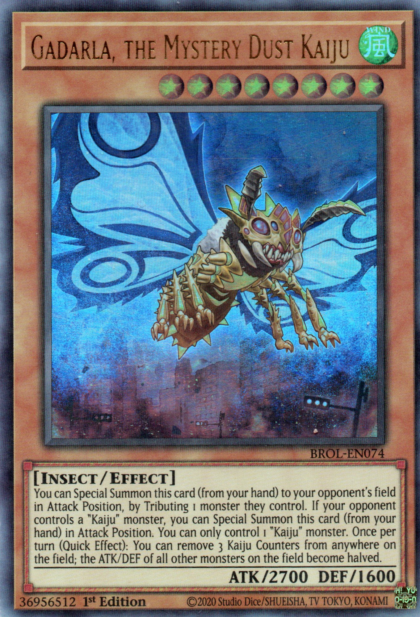 Gadarla, the Mystery Dust Kaiju BROL-EN074 Ultra rare