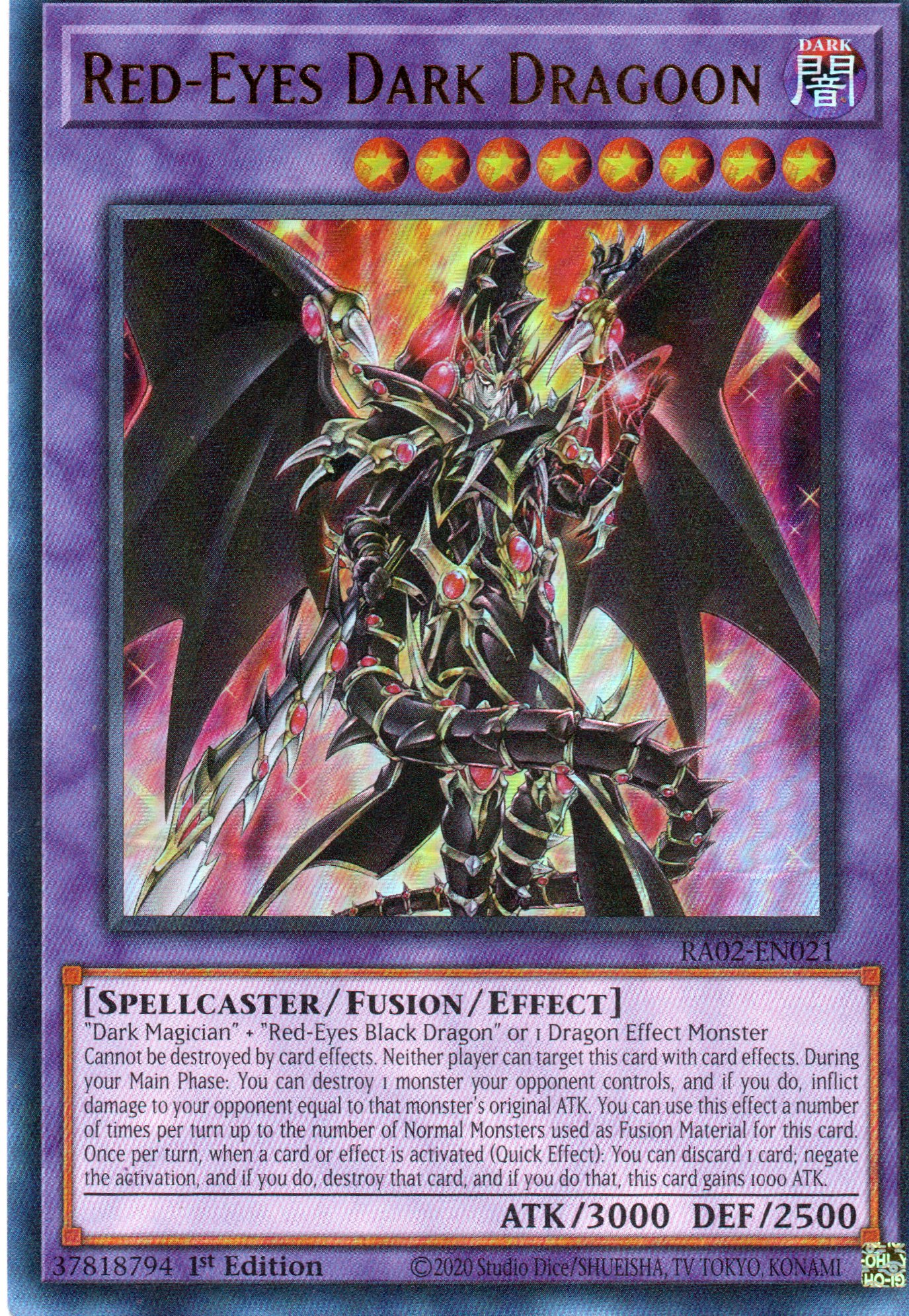 Red-Eyes Dark Dragoon RA0-EN021 Ultra rare