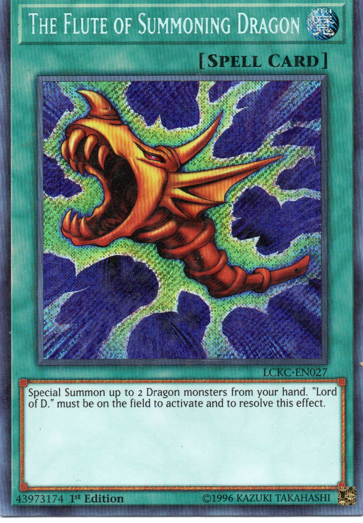 The Flute of Summoning Dragon LCKC-EN027 Secret rare