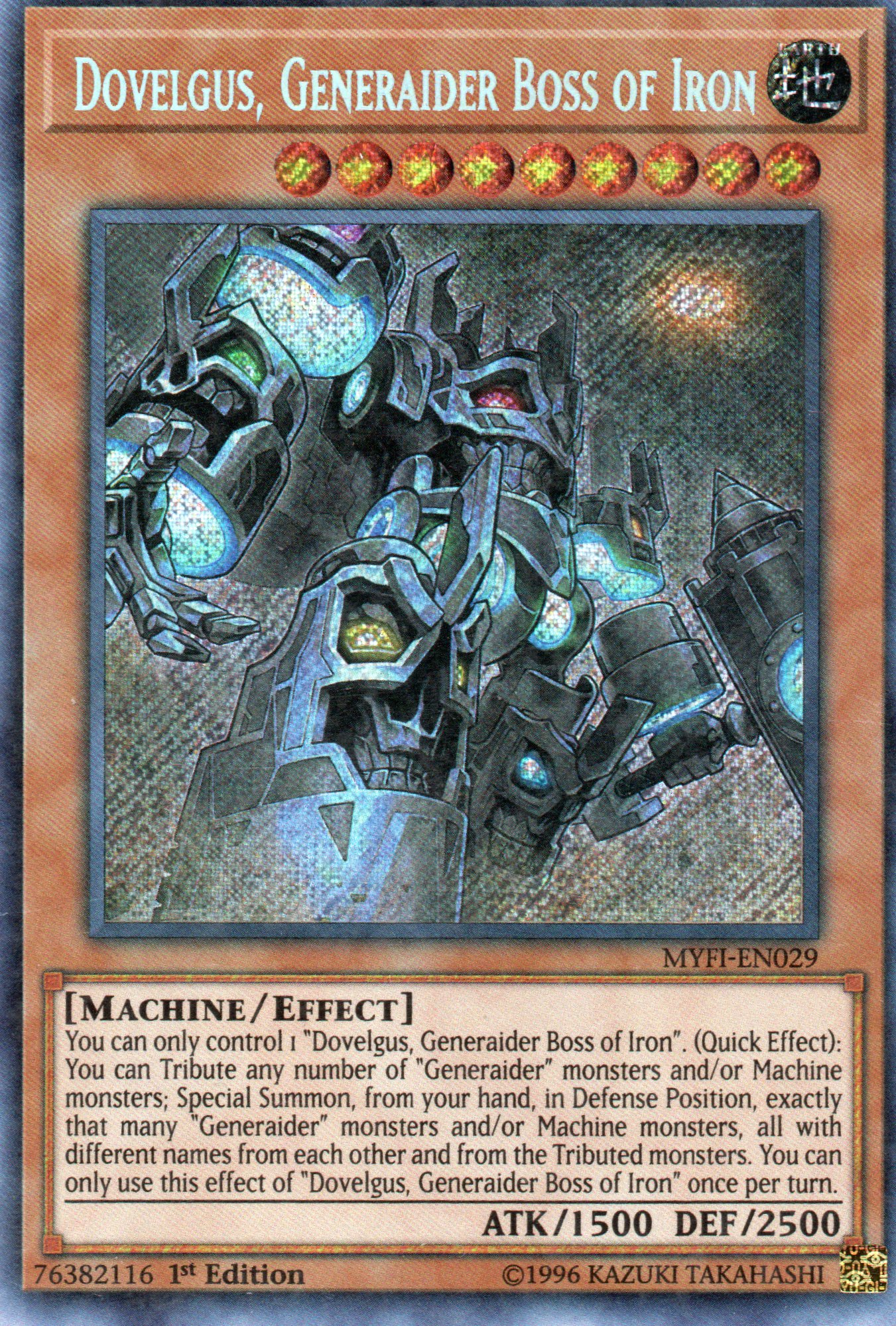 Dovelgus, Generaider Boss of Iron MFYI-EN029 Secret rare