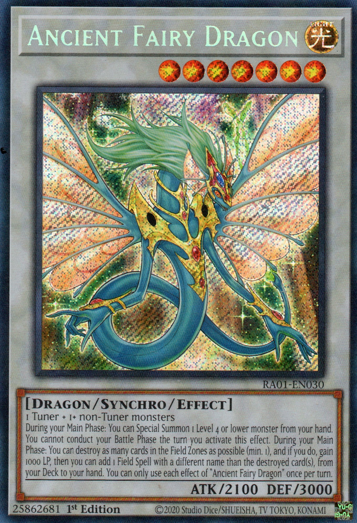 Ancient Fairy Dragon RA01-EN030 Secret rare