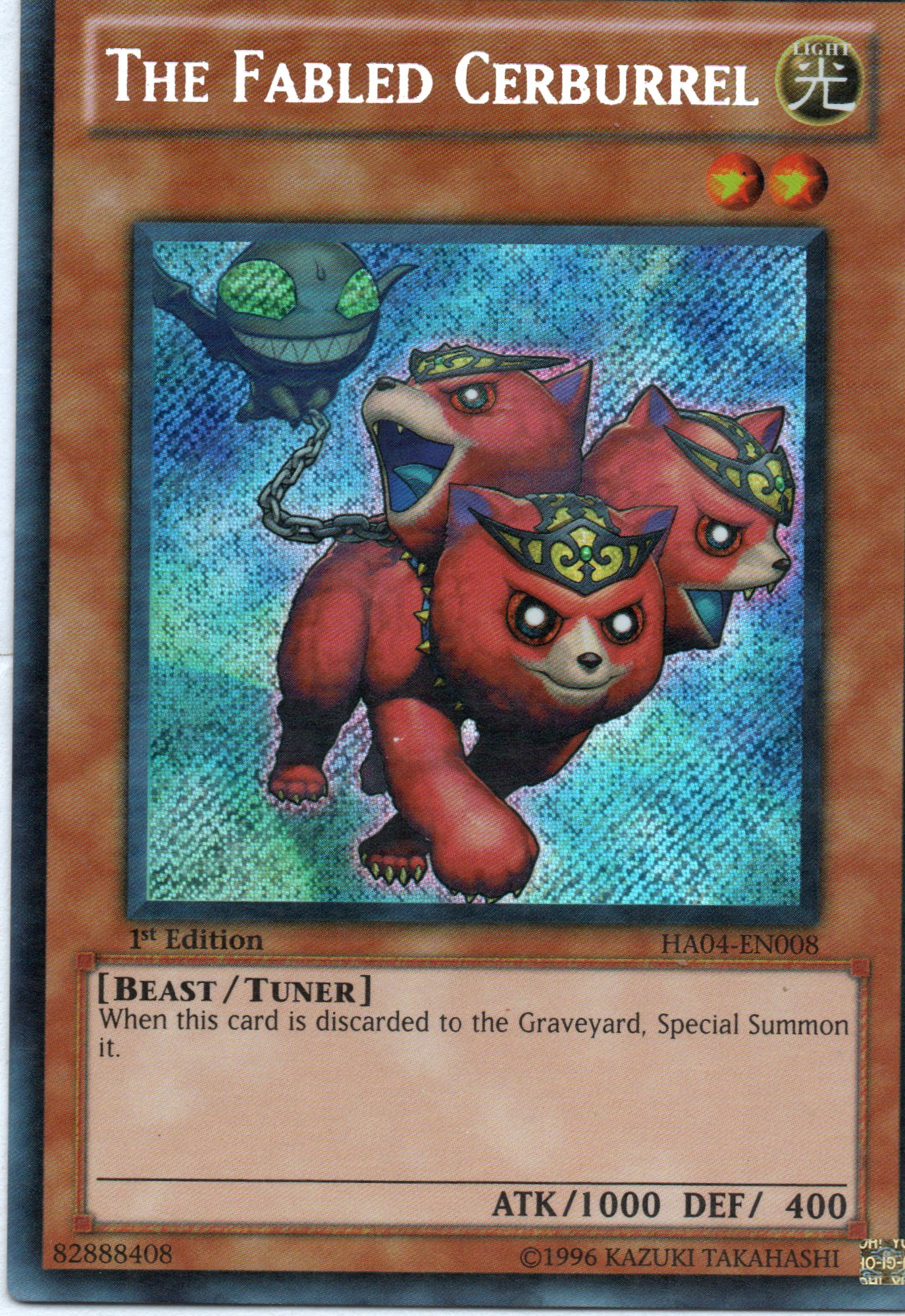 The Fabled Cerburrel HA04-EN008 Secret rare