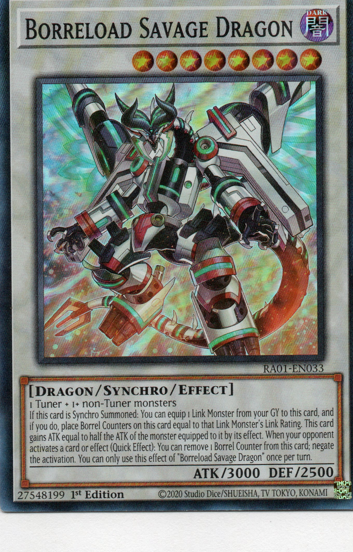 Borreload Savage Dragon RA01-EN033 Super rare