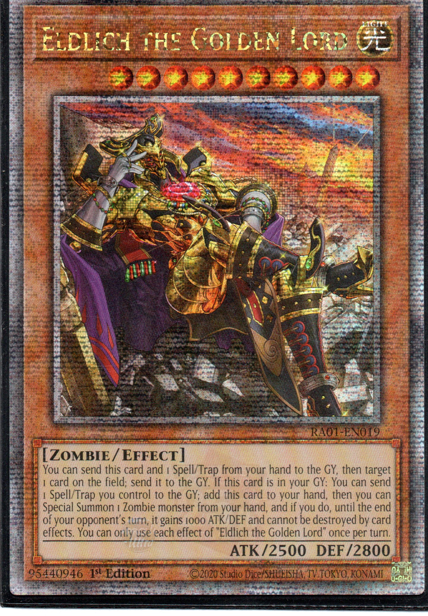 Eldlich the Golden Lord RA01-EN019 Quarter rare