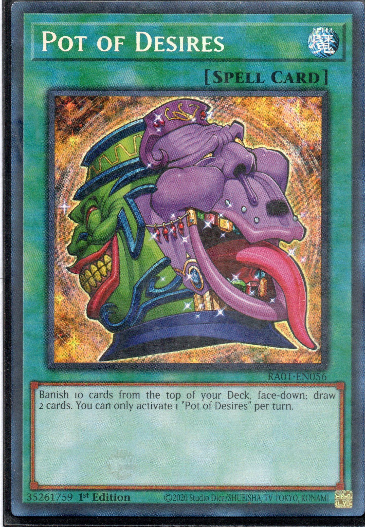 Pot of Desires RA01-EN056 Secret rare