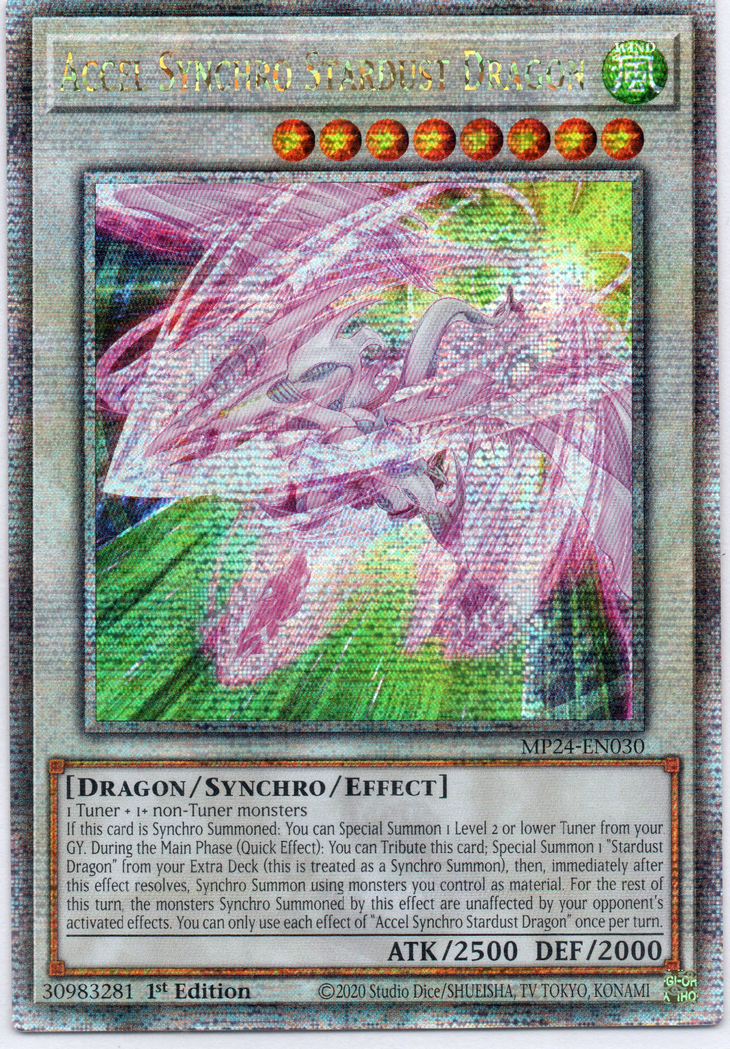 Accel Synchro Stardust Dragon MP24-EN030 Quarter rare