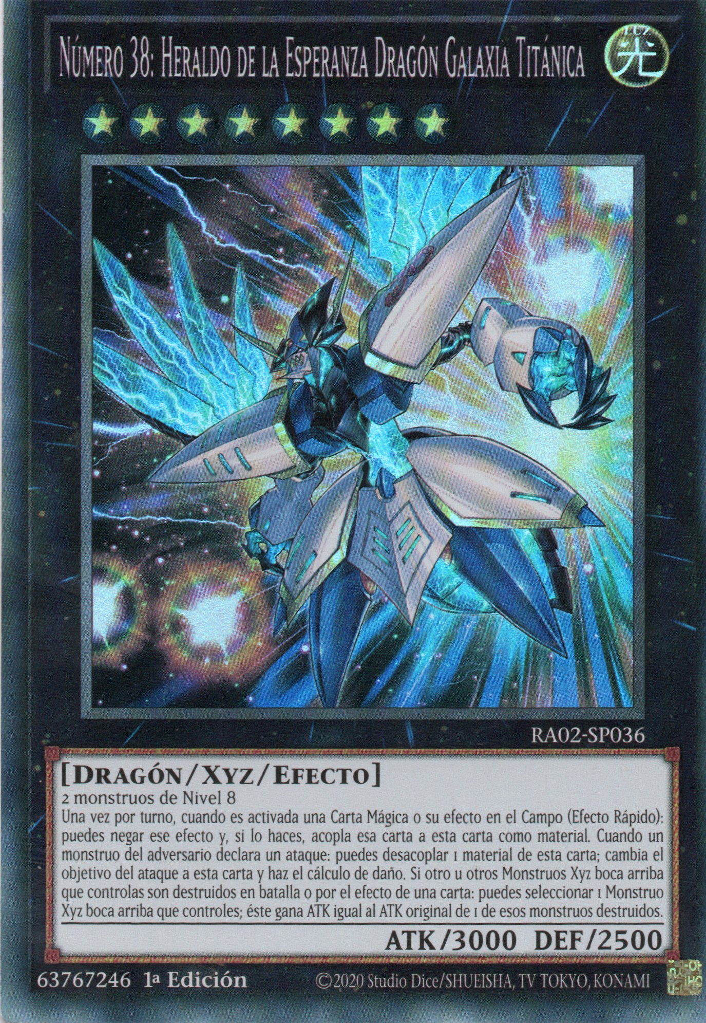 Numero 38: Heraldo de la Esperanza Dragon Galaxia Titanica RA02-SP036 Super rare