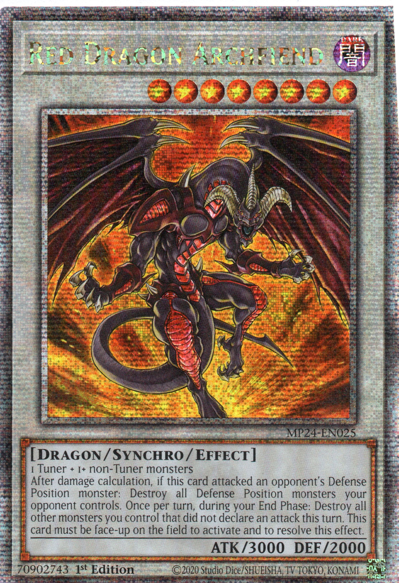 Red Dragon Archfiend MP24-EN025 Quarter rare