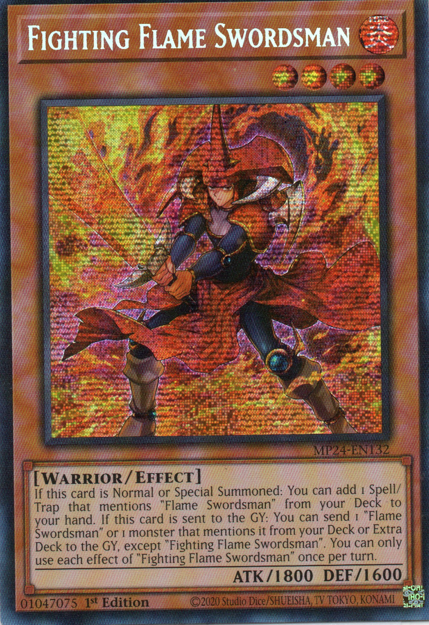 Fighting Flame Swordsman MP24-EN132 Secret rare
