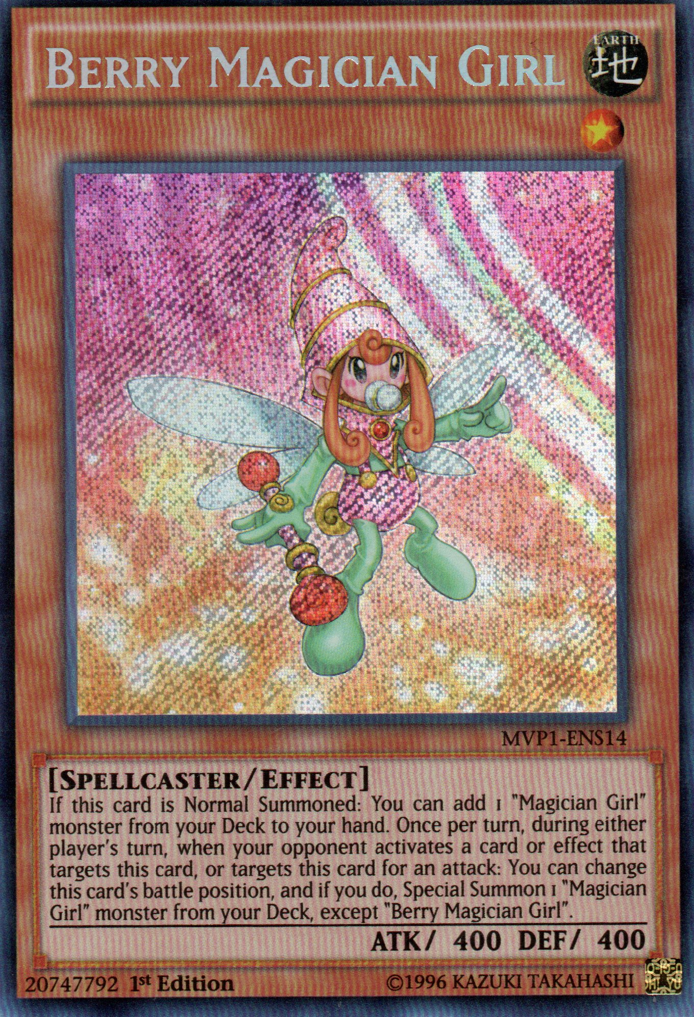 Berry Magician Girl MVP1-ENS14 Secret rare
