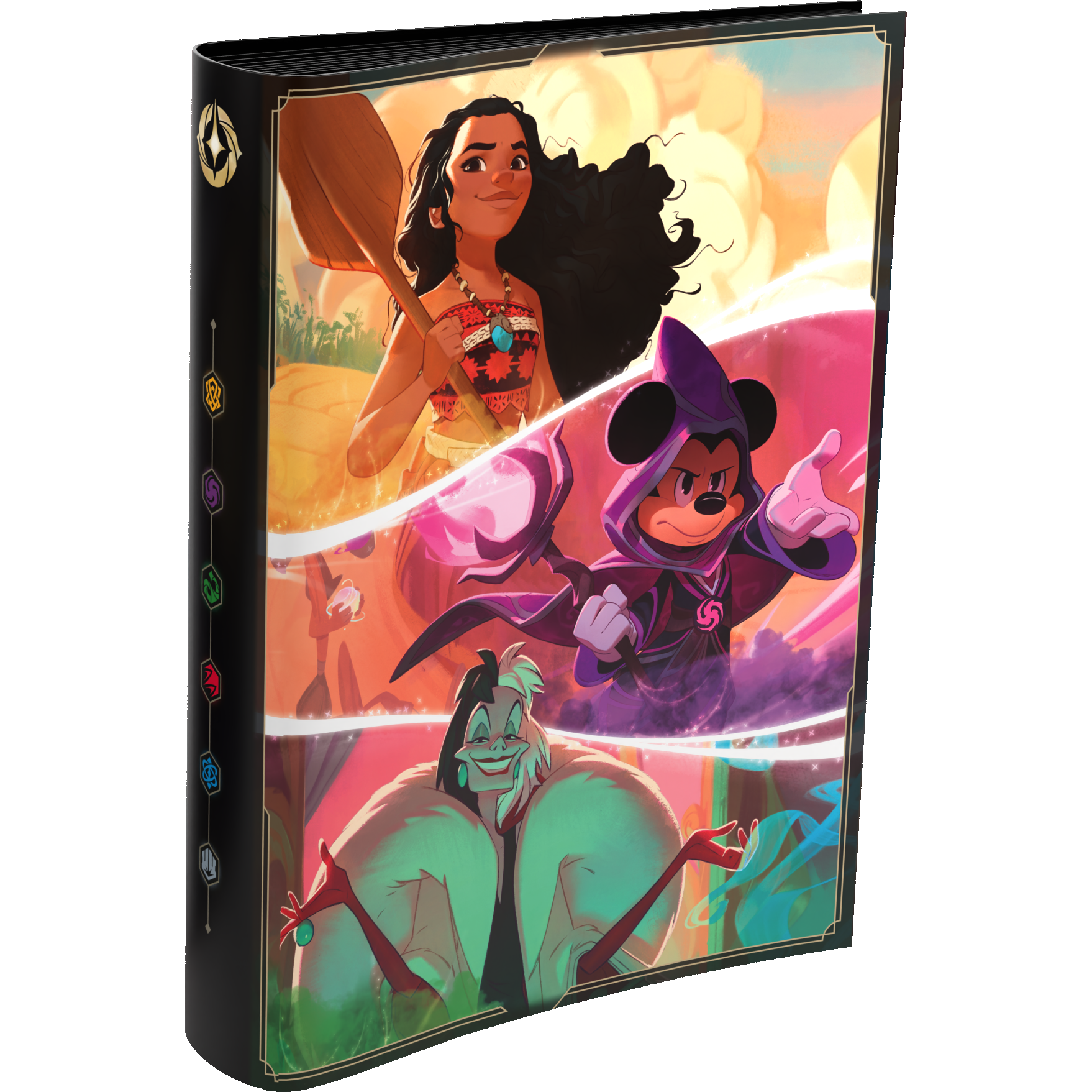 Disney Lorcana - Moana, Mickey, Cruella de Vil, Aladdín, Maléfica, Simba - Carpeta 9-Pocket