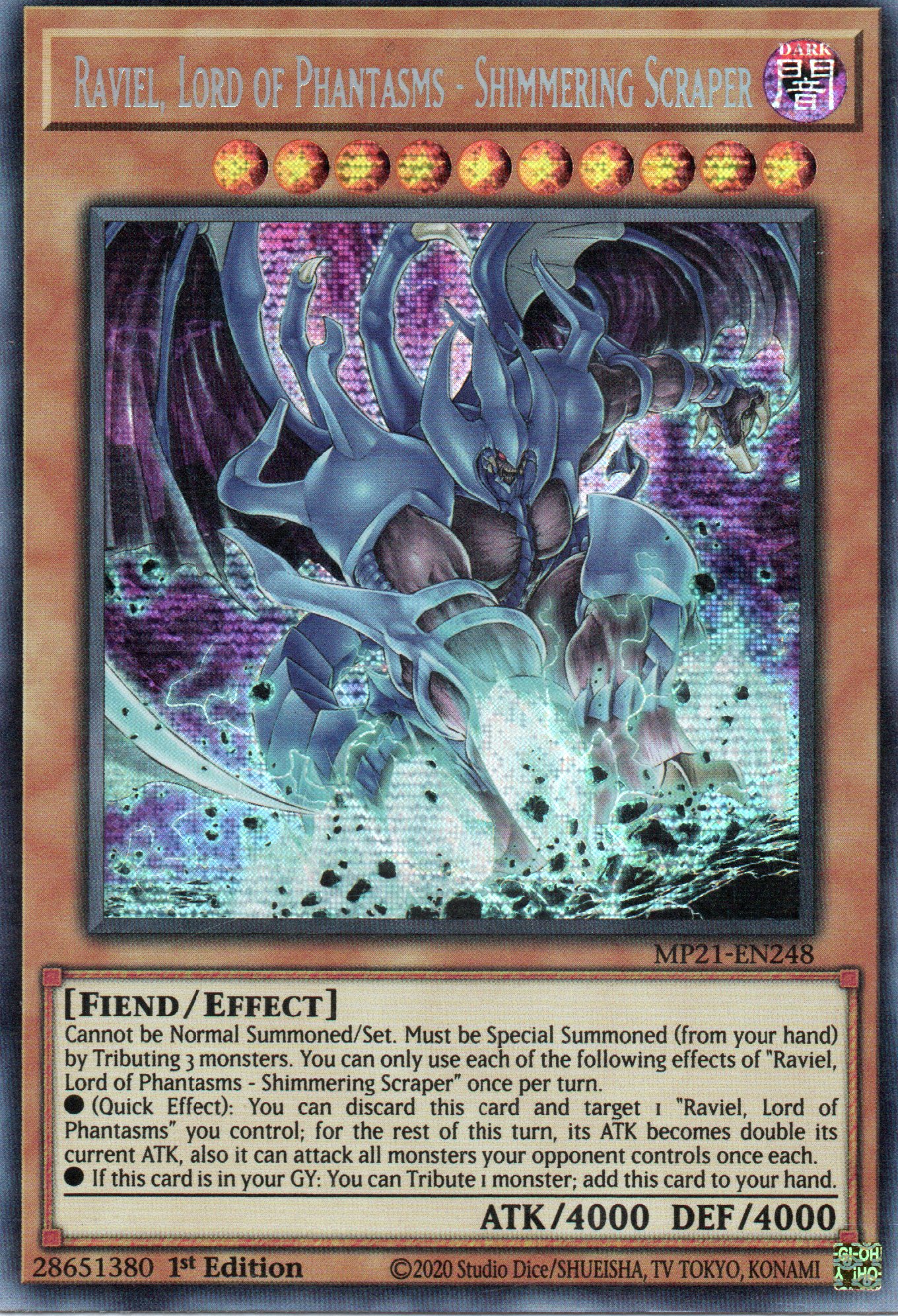 Raviel, Lord of Phantasms - Shimmering Scraper MP21-EN248 Secret rare