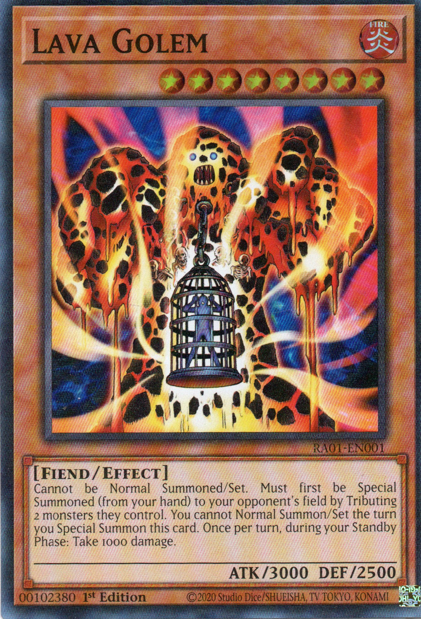 Lava Golem RA01-EN001 Super rare