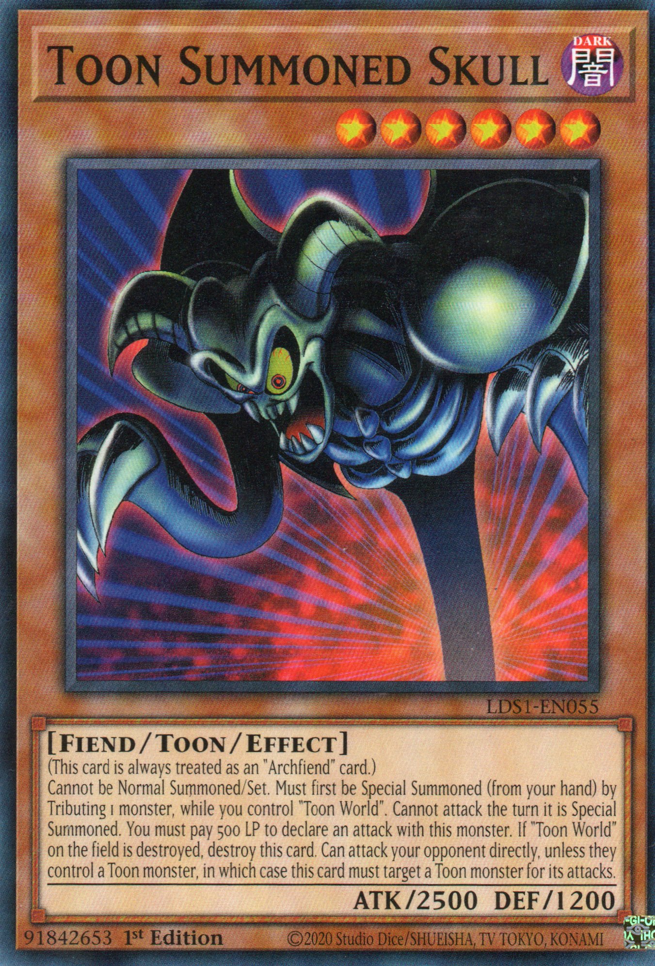 Toon Summoned Skull LDS1-EN055 Commun